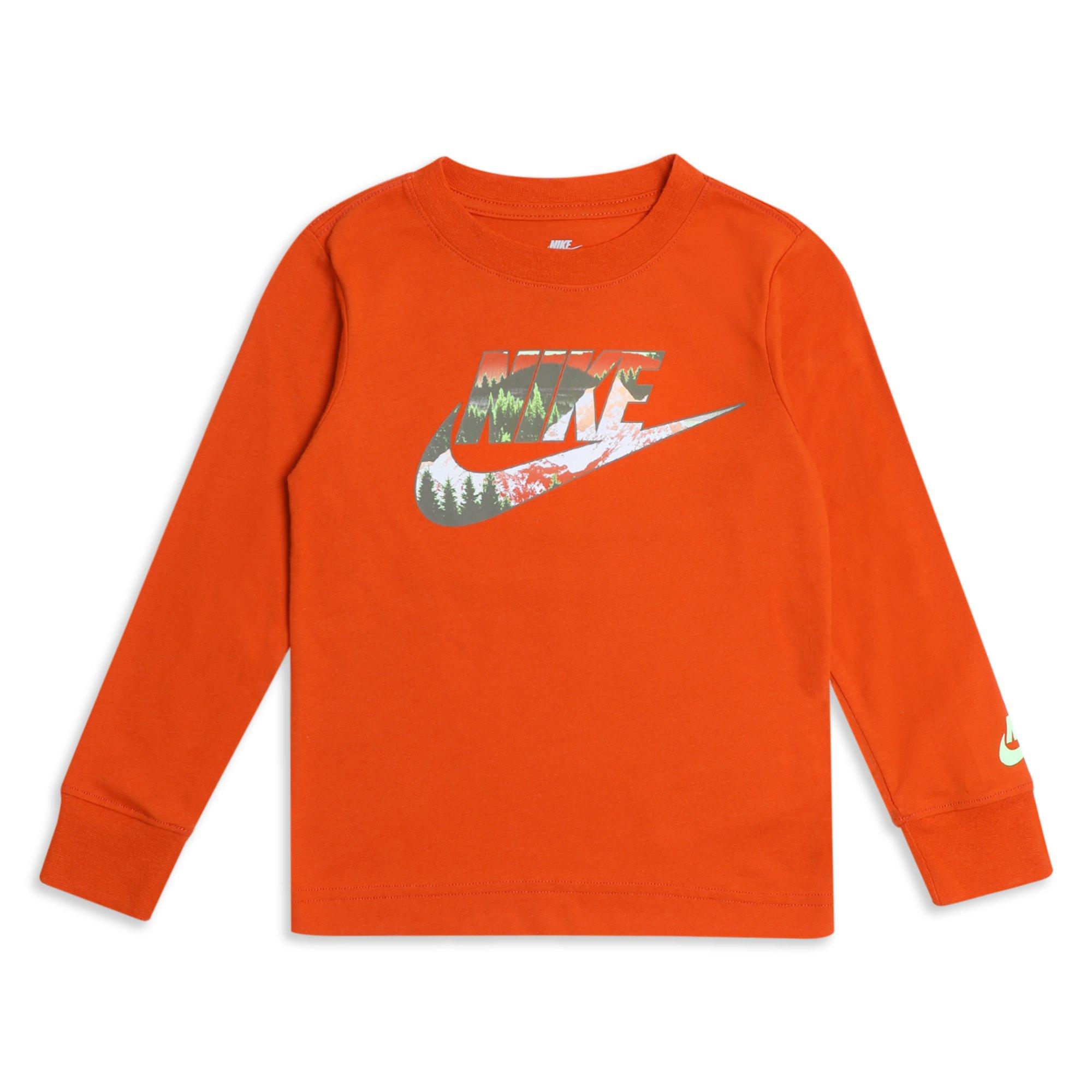 Campfire Orange - Nike - Snowscape Logo Print Top Childrens - 1