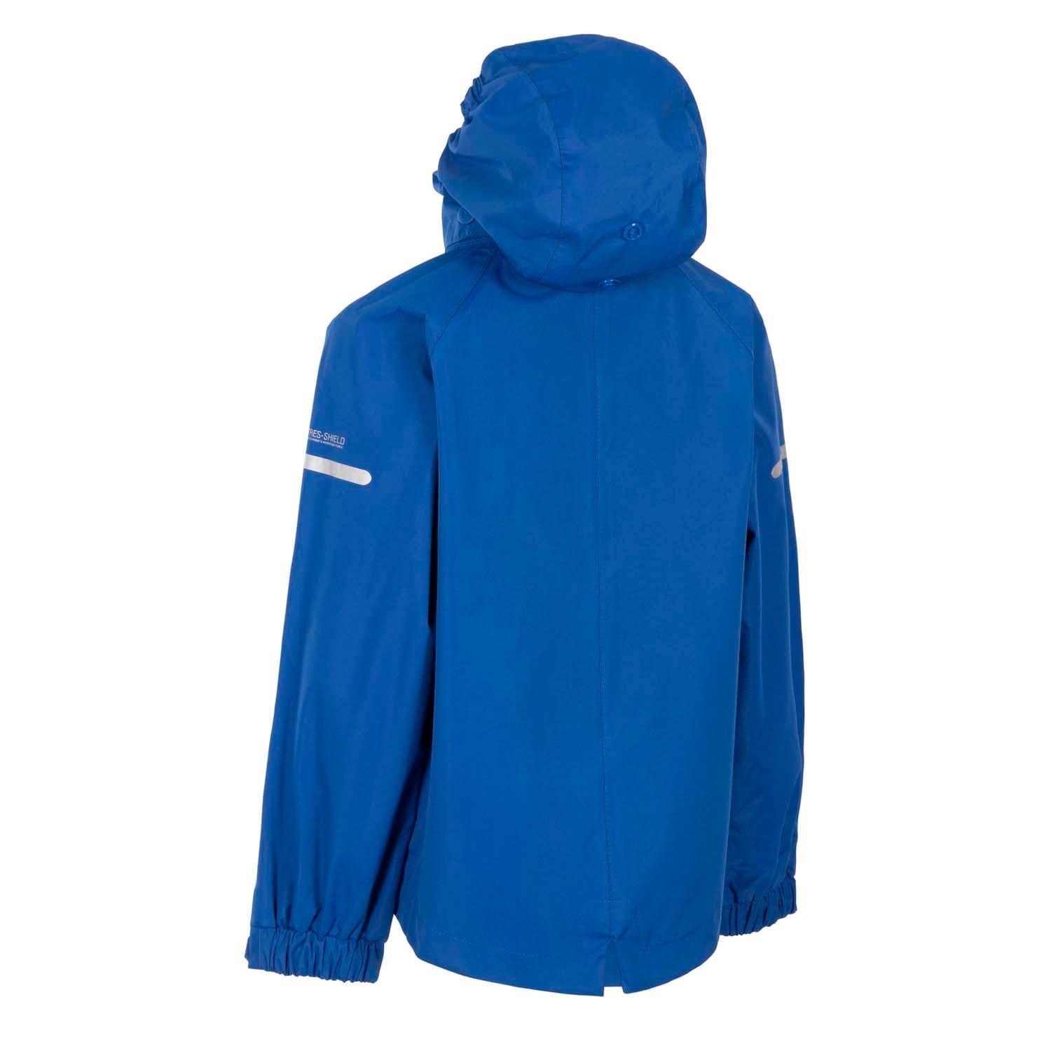 Blue - Trespass - Bluster Waterproof Jacket Juniors - 2