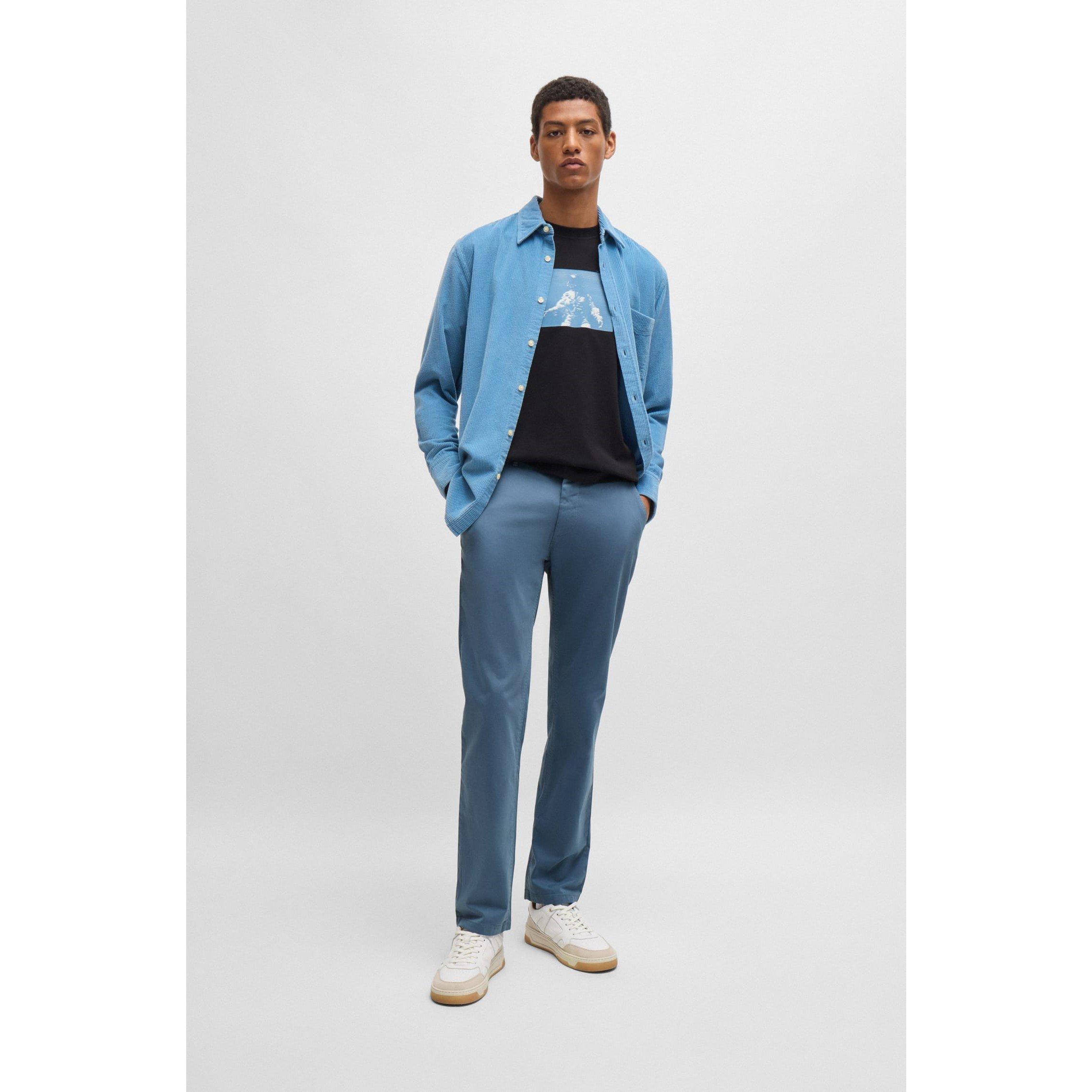 Blue - Boss - Slim-Fit Chinos - 3