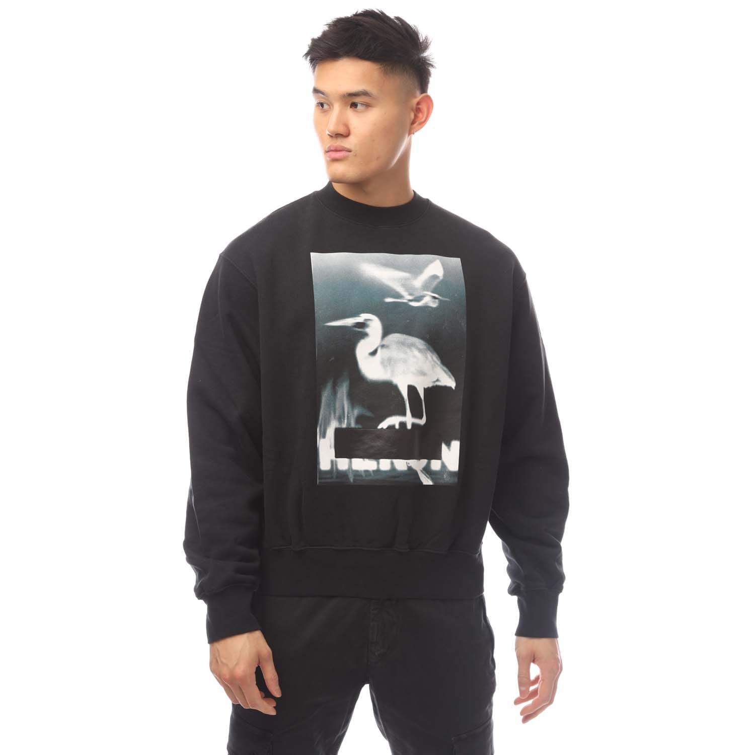 Black-White - Heron Preston - Censored Heron Crewneck Sweatshirt - 1