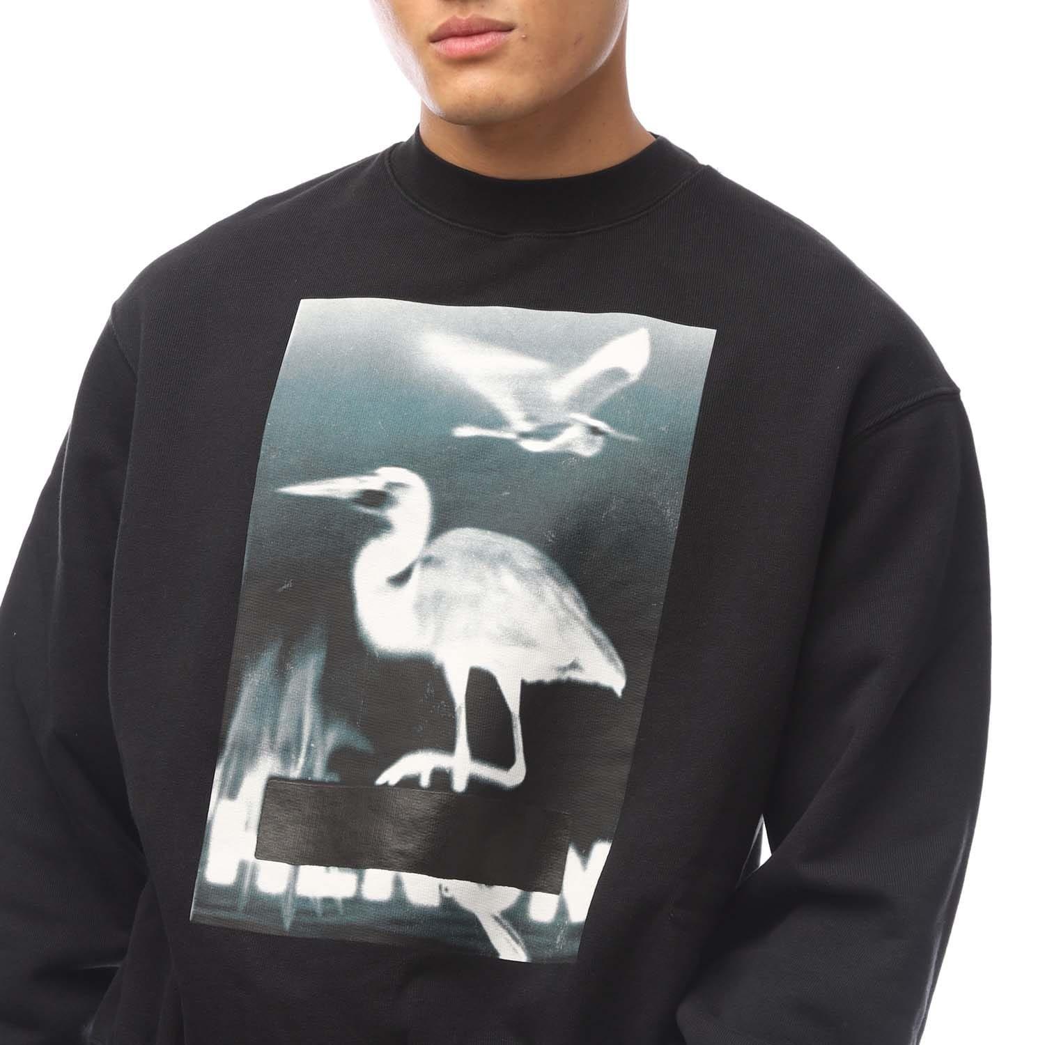 Black-White - Heron Preston - Censored Heron Crewneck Sweatshirt - 3