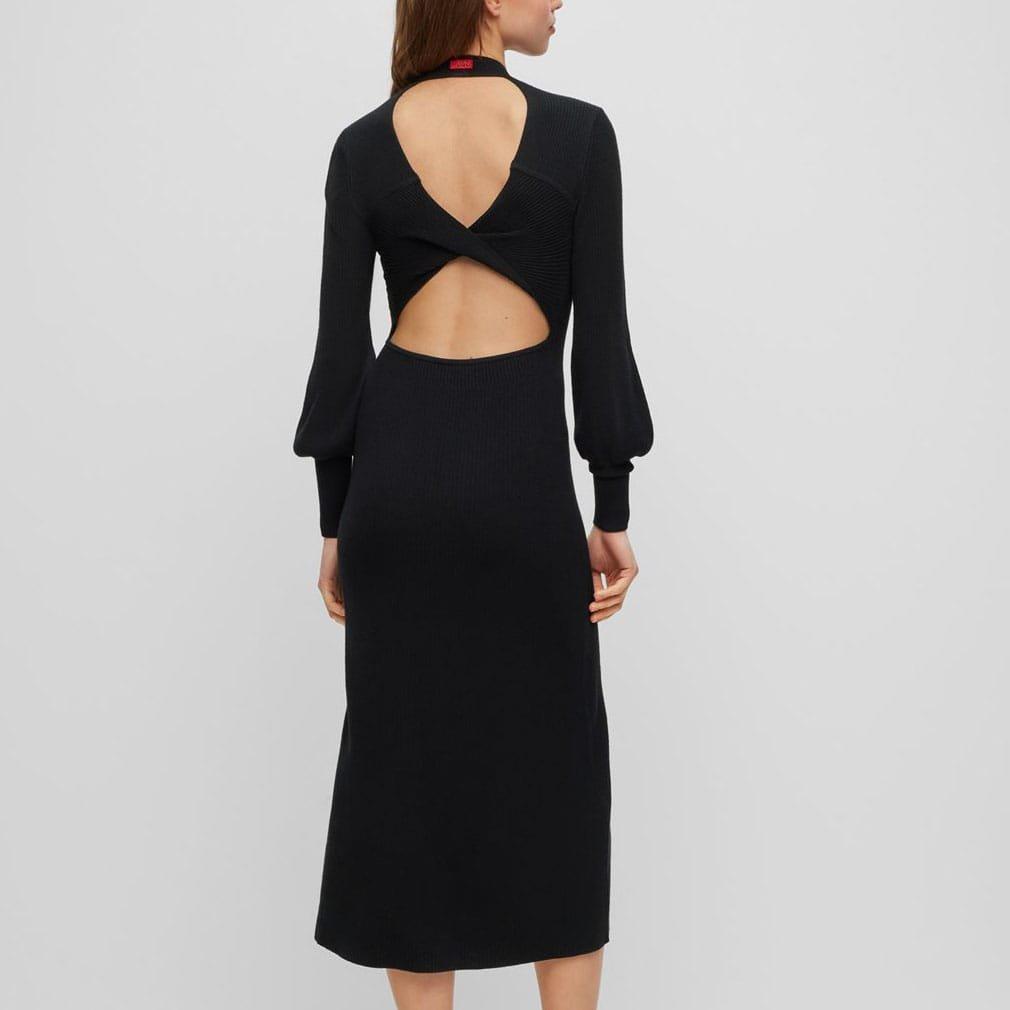 Black - Hugo - Slopenny Dress - 3