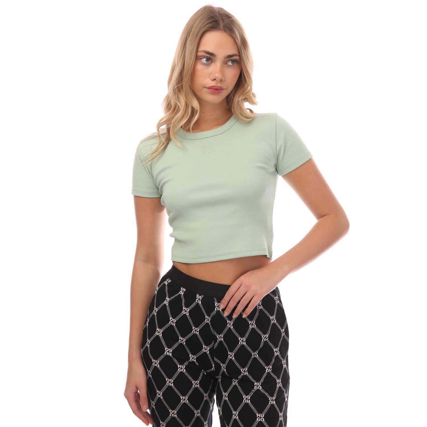 Green - Hugo - Delanor Cotton Blend Slim-Fit T-Shirt - 2