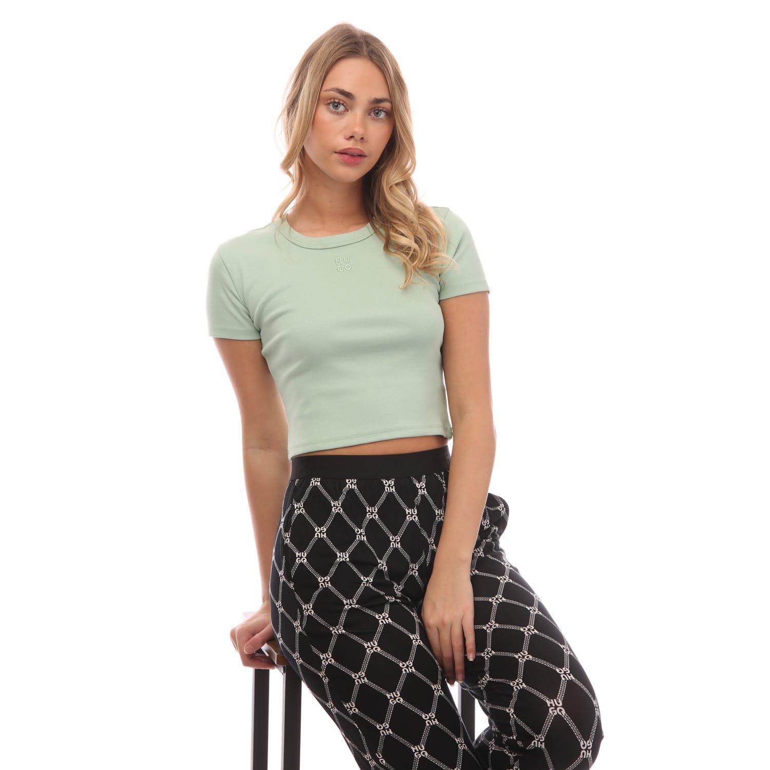 Green - Hugo - Delanor Cotton Blend Slim-Fit T-Shirt - 5