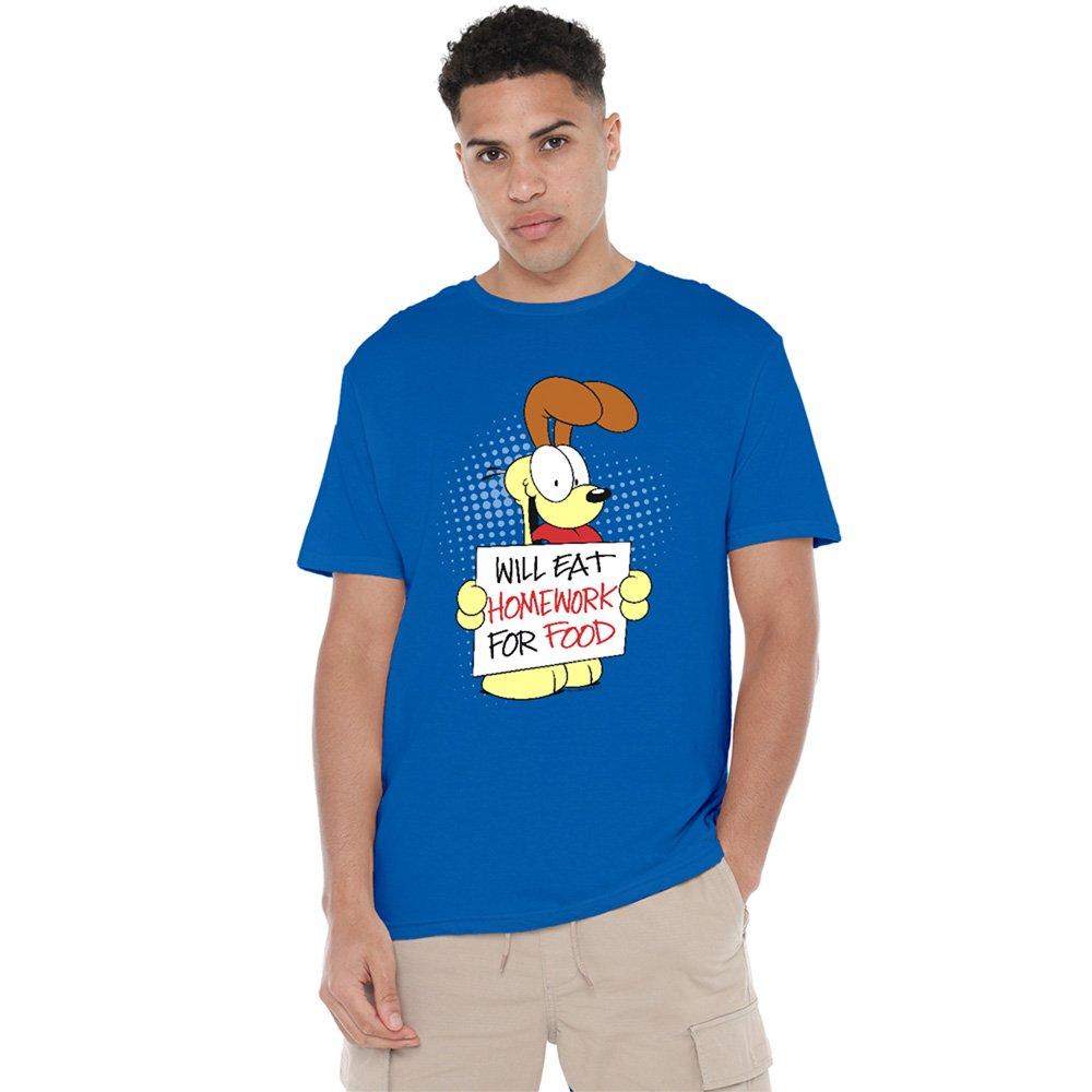 Blue - Garfield - Garfield Will Eat Homework T Shirt Royal - 1