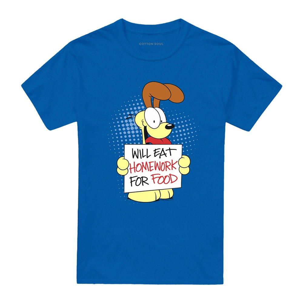 Blue - Garfield - Garfield Will Eat Homework T Shirt Royal - 4