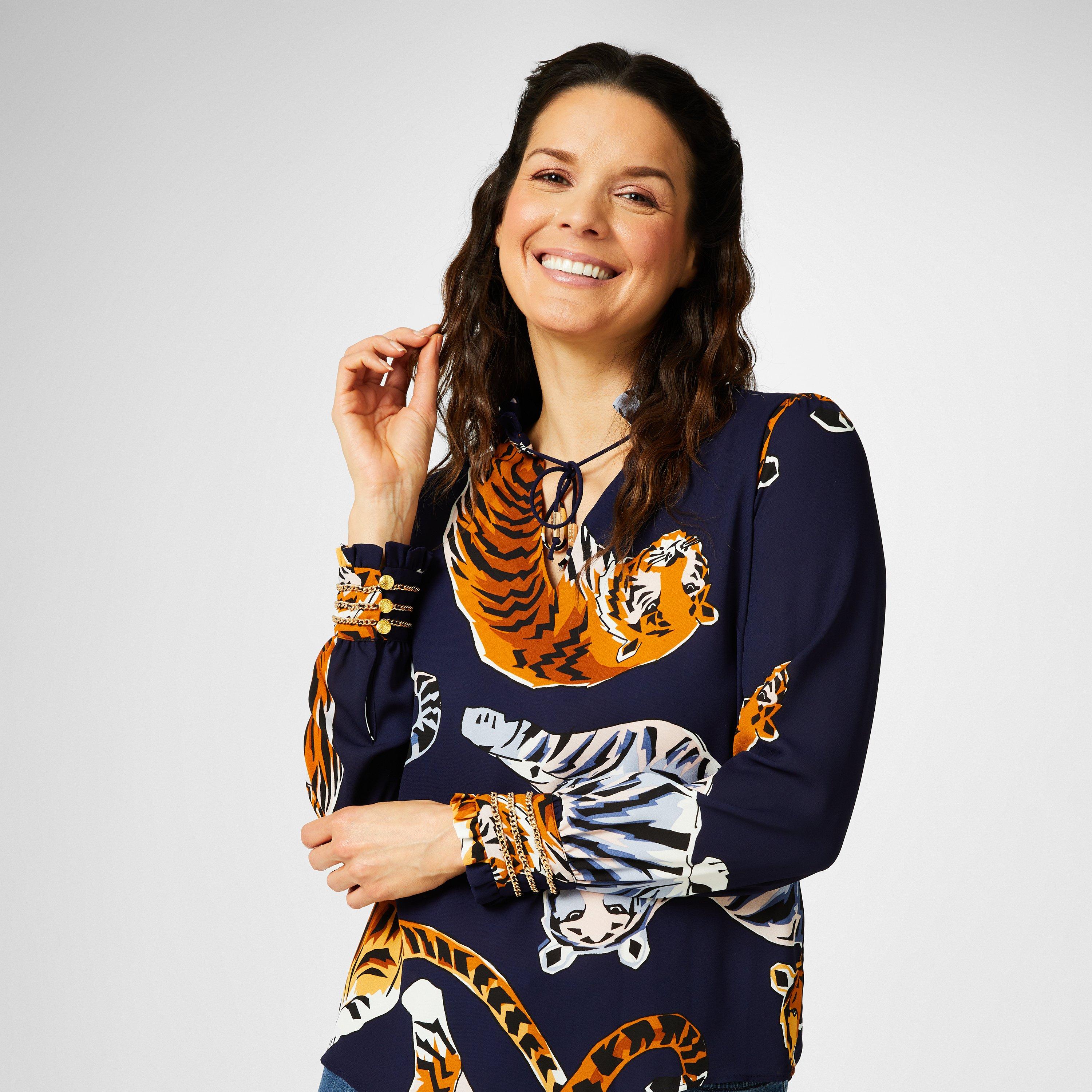 Big Cat Print - Biba - Biba Chain Detail Blouse - 3