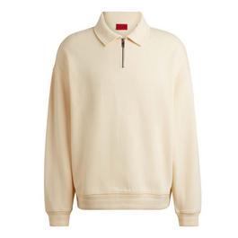 Hugo Darasail Floral Logo Zip-Neck Sweatshirt