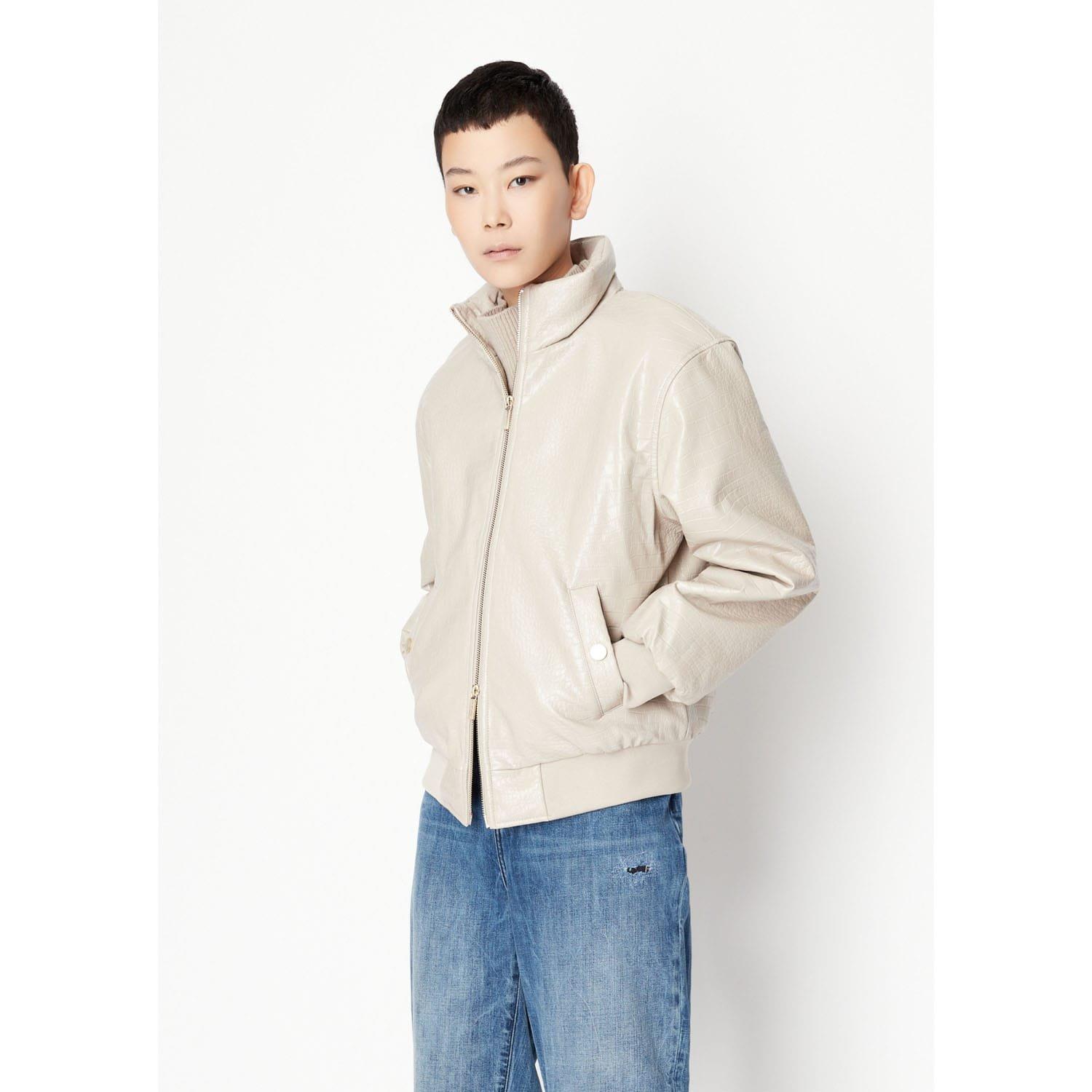 Armani Exchange Women's Beige Bomber Jacket - XL