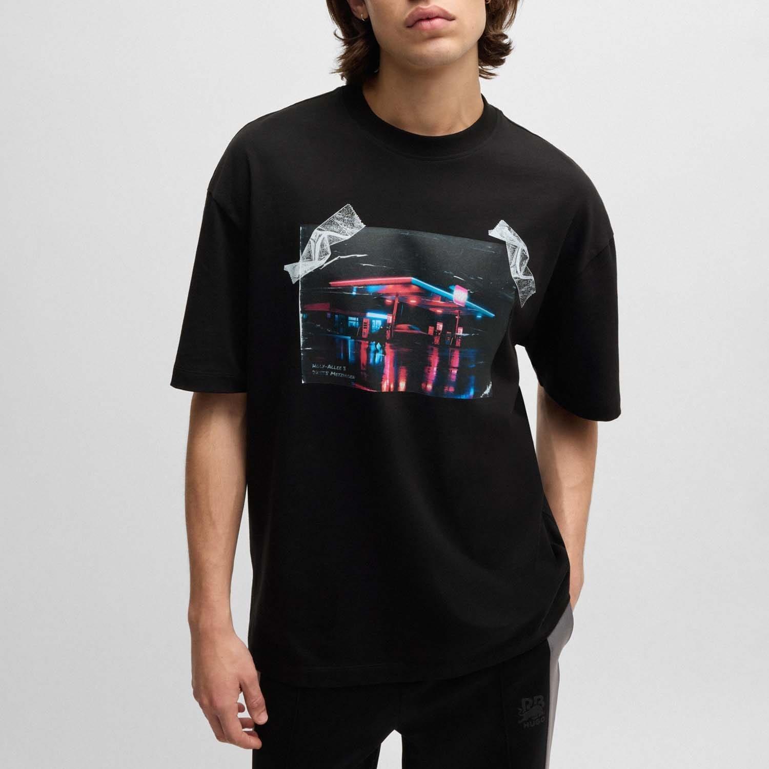 Black - Hugo - HUGO X RB Racing Inspired Print T-Shirt - 5