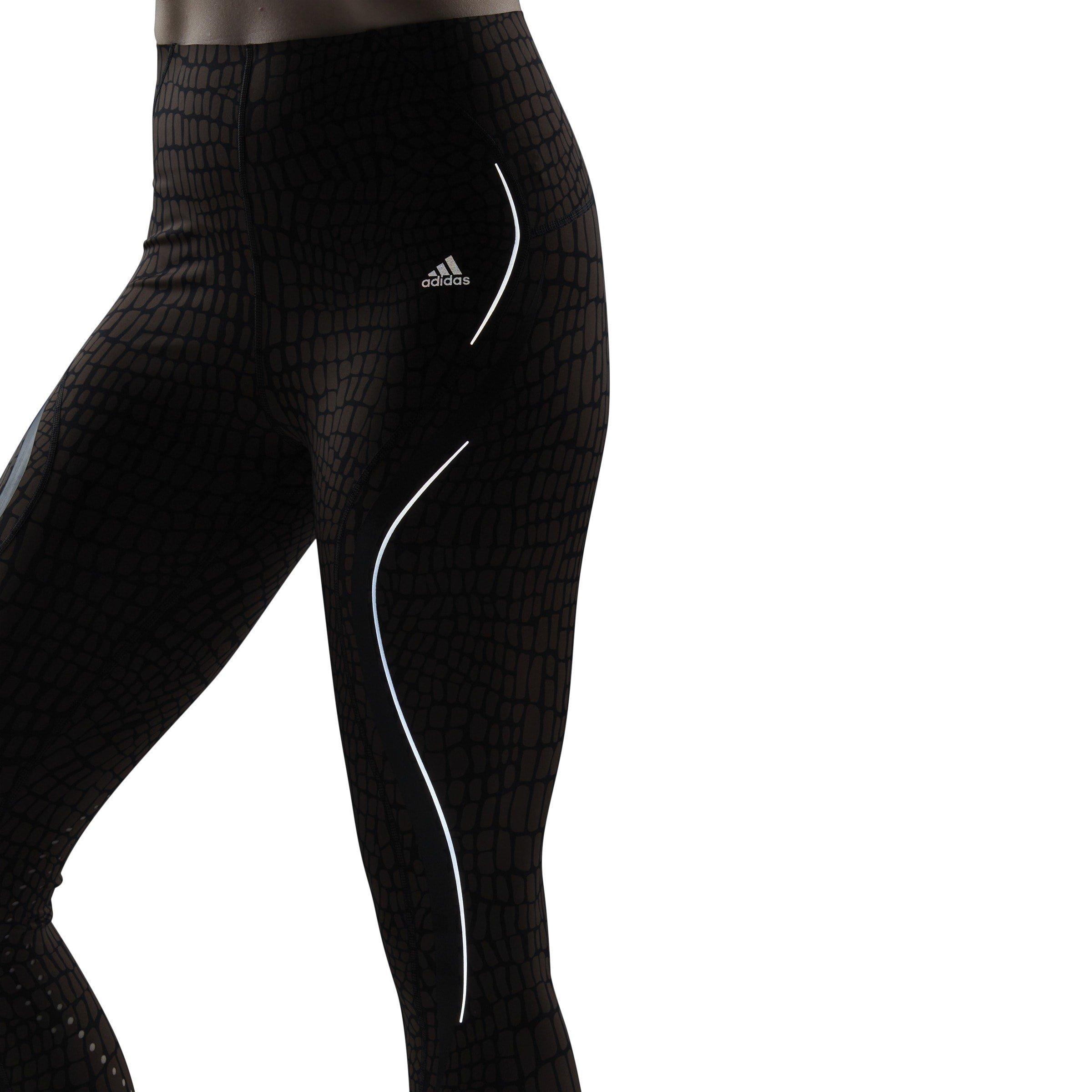 Brown - adidas - TLRD HIIT Croco Luxe Training 7/8 Leggings Womens - 5