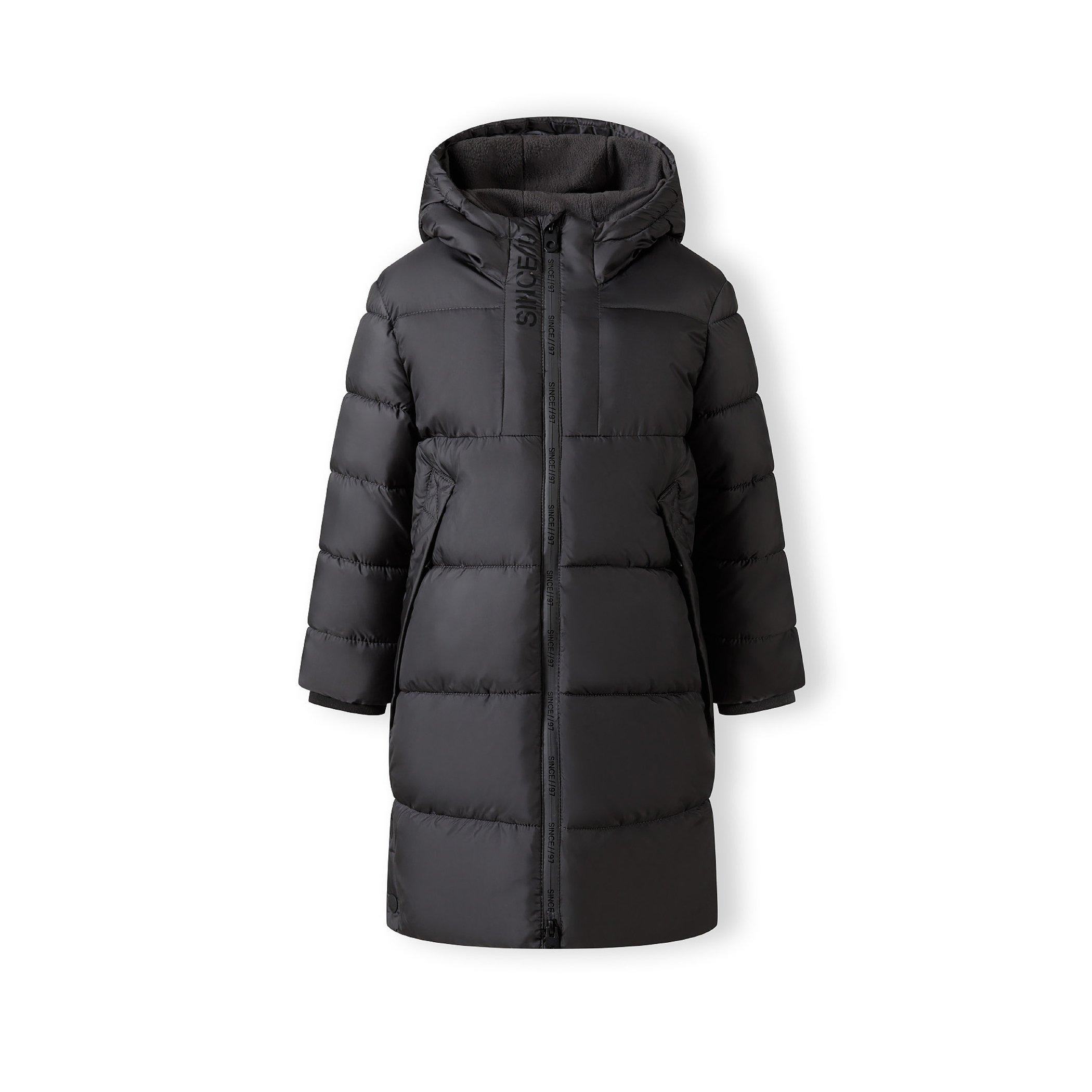Charcoal - Minoti - Boys long coat two-way zip grey - 1