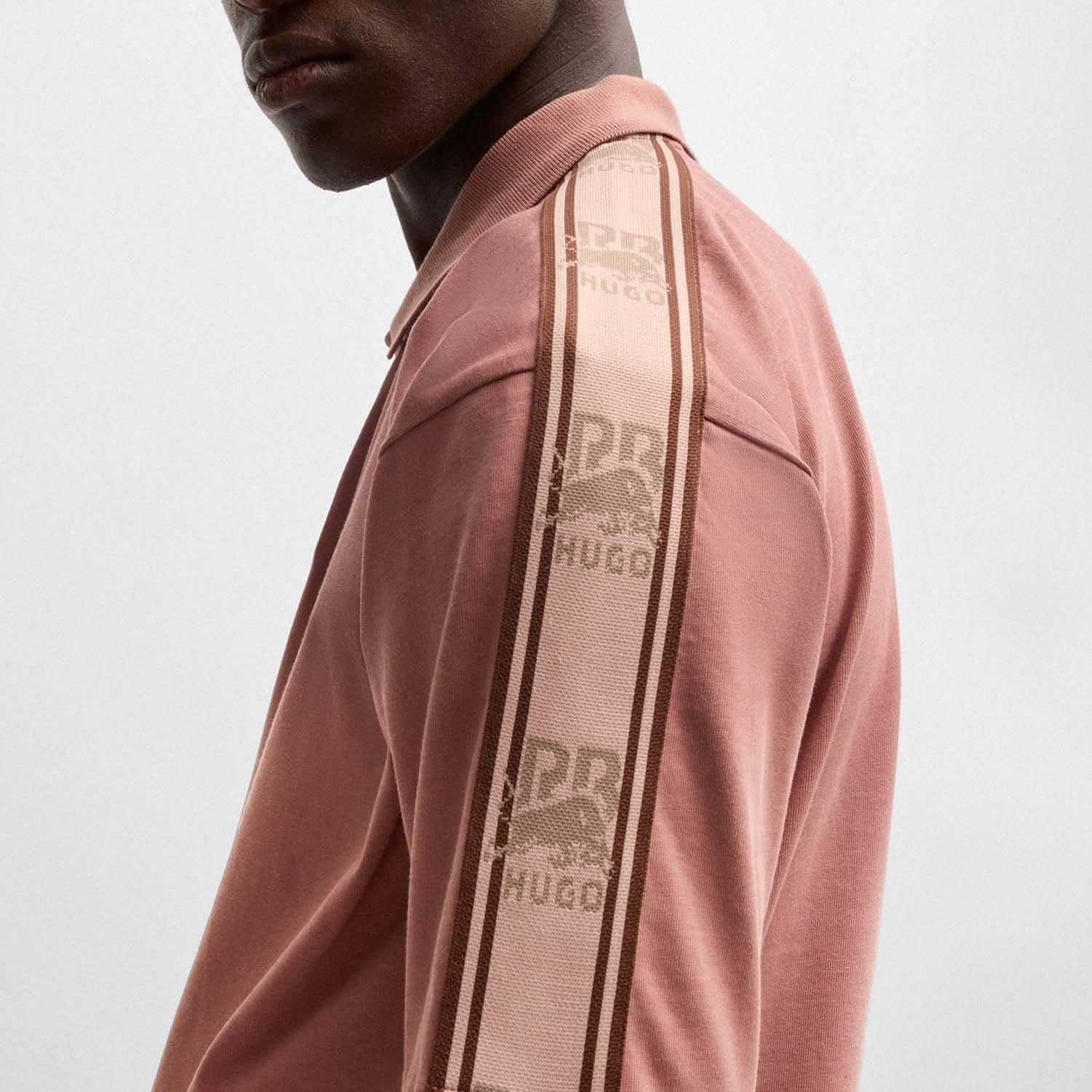 Pink - Hugo - HUGO X RB Branded Tape Polo Shirt - 4