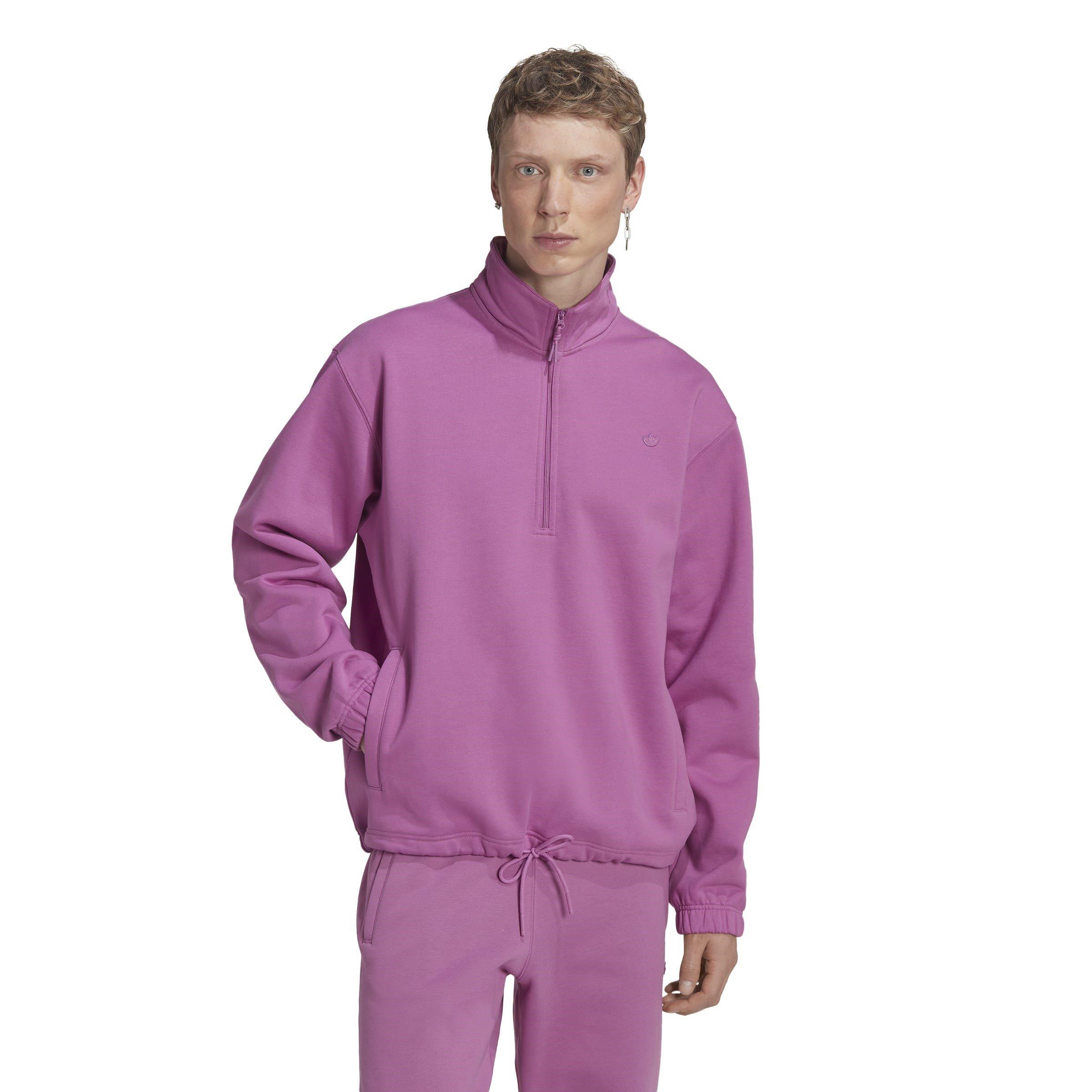 Purple - adidas Originals - Adicolor Contempo Half-Zip Crew Sweatshirt - 2