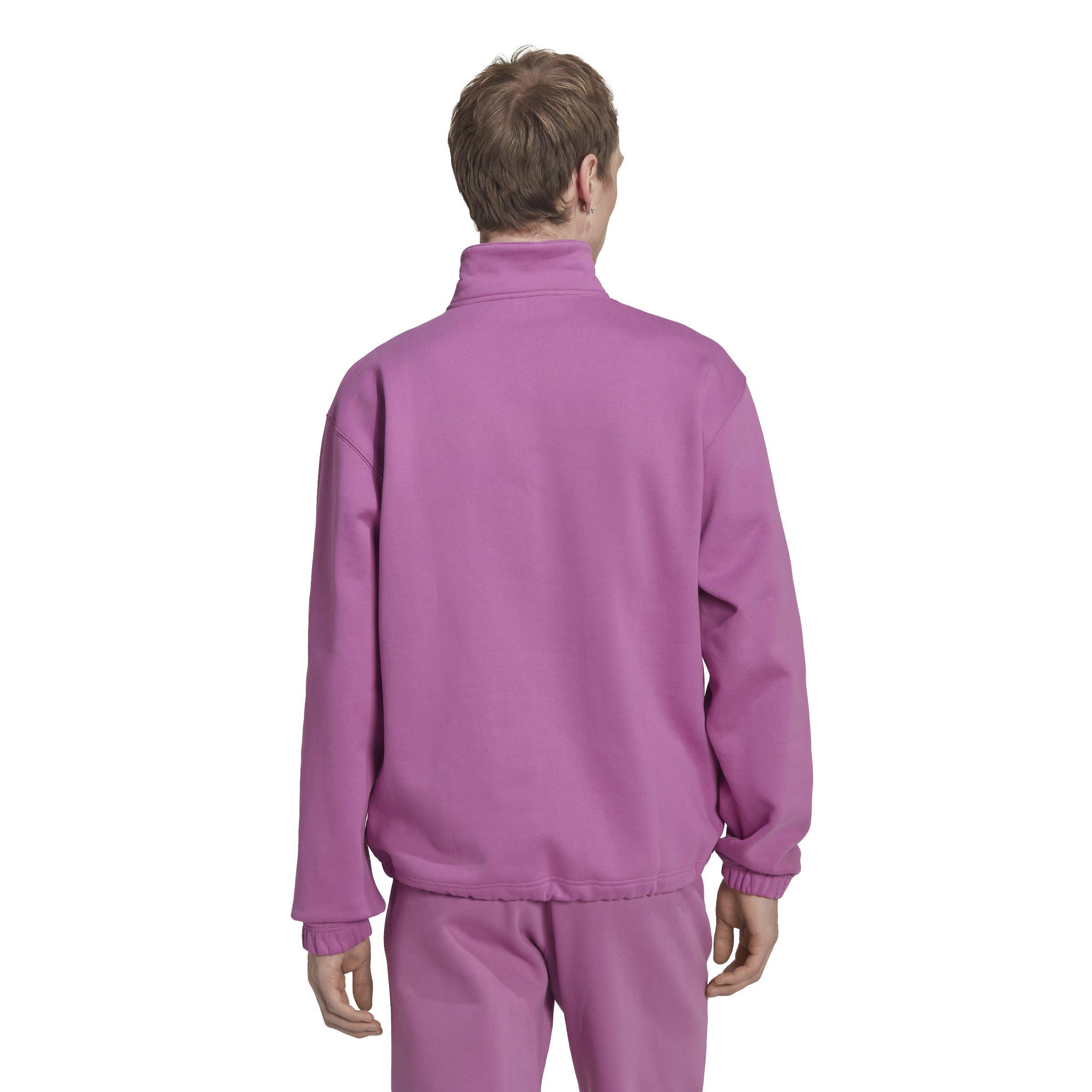 Purple - adidas Originals - Adicolor Contempo Half-Zip Crew Sweatshirt - 3