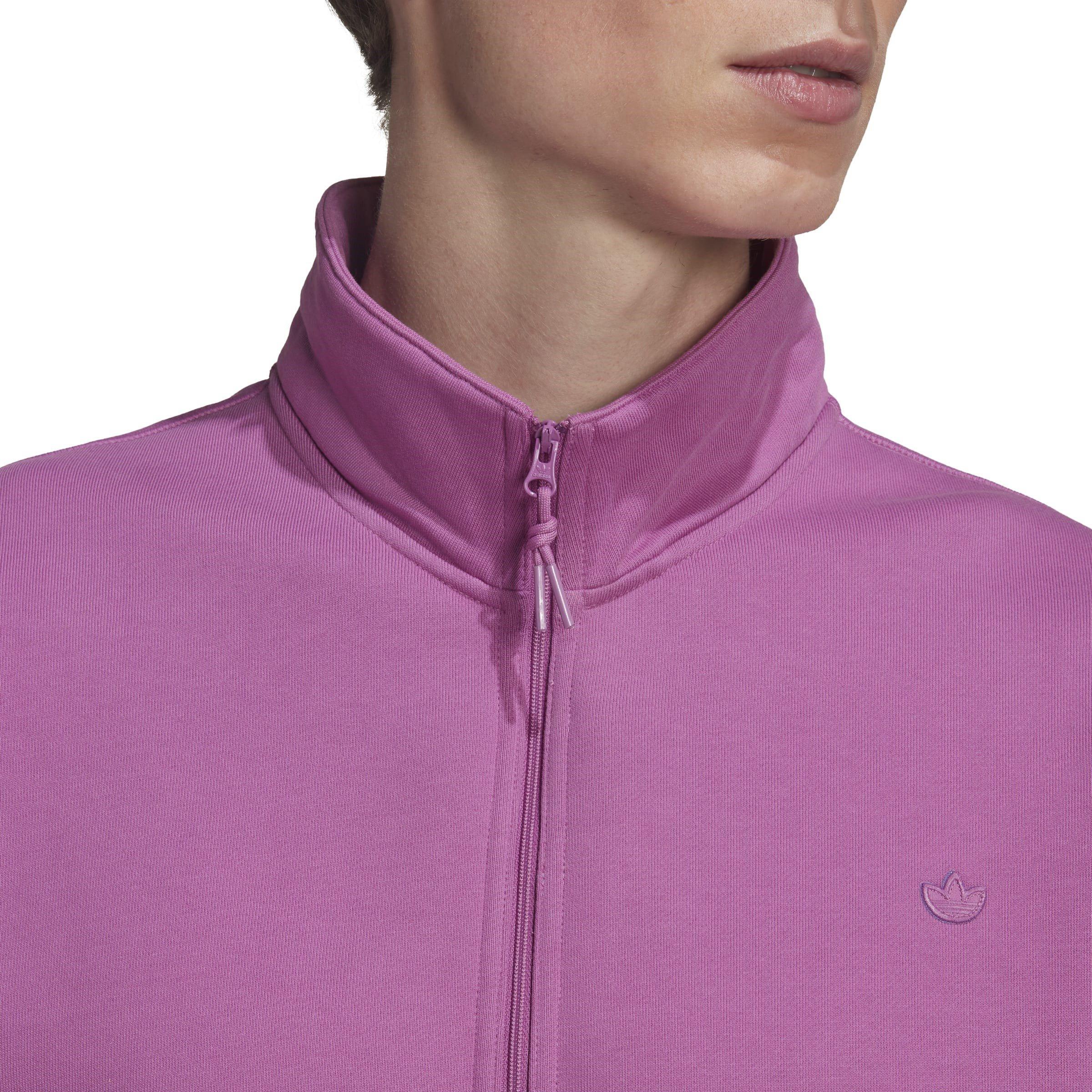Purple - adidas Originals - Adicolor Contempo Half-Zip Crew Sweatshirt - 5