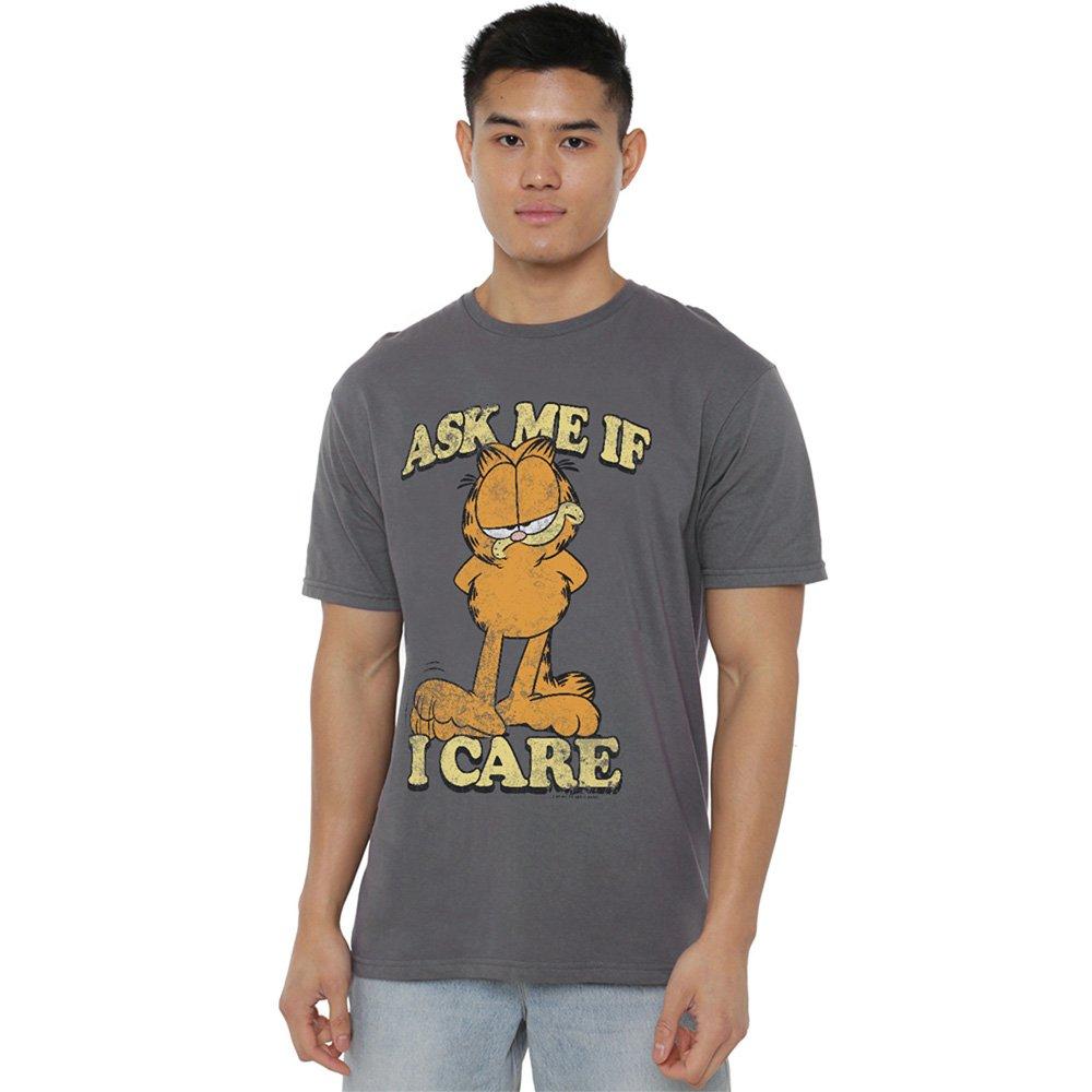 Garfield Garfield Ask Me T Shirt Charcoal