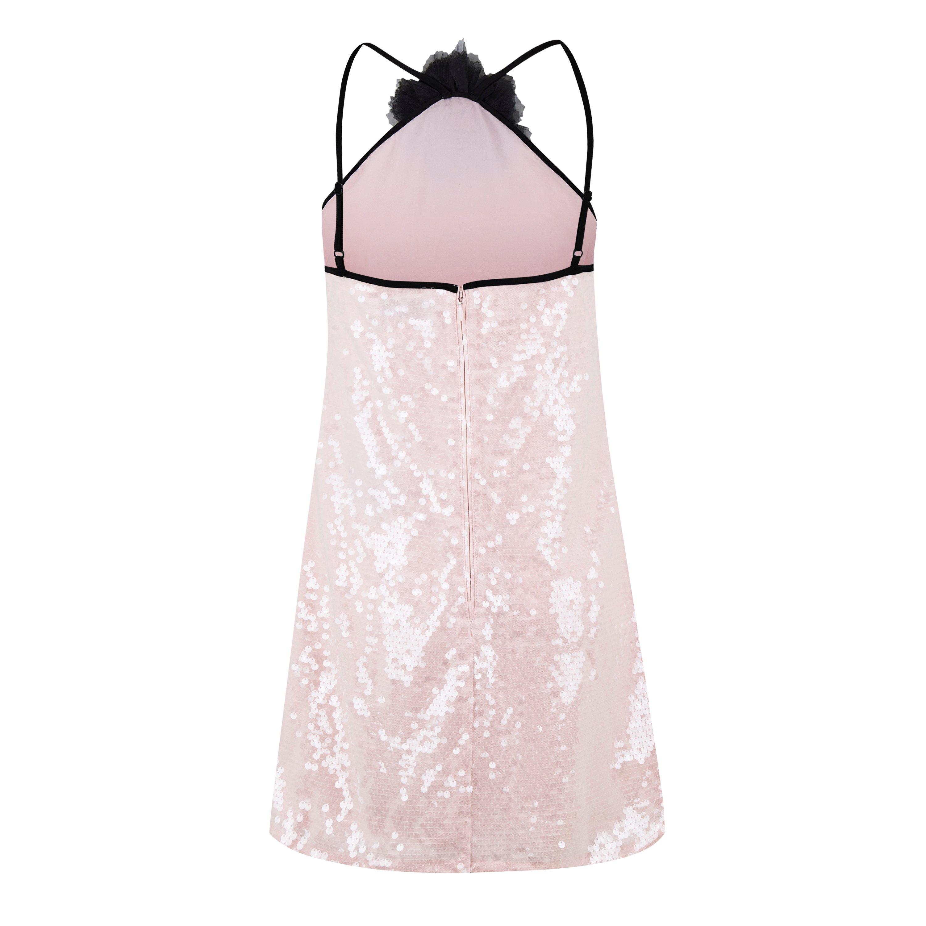 Pink - Self Portrait - Women's Sequin Mini A-Line Dress - 6