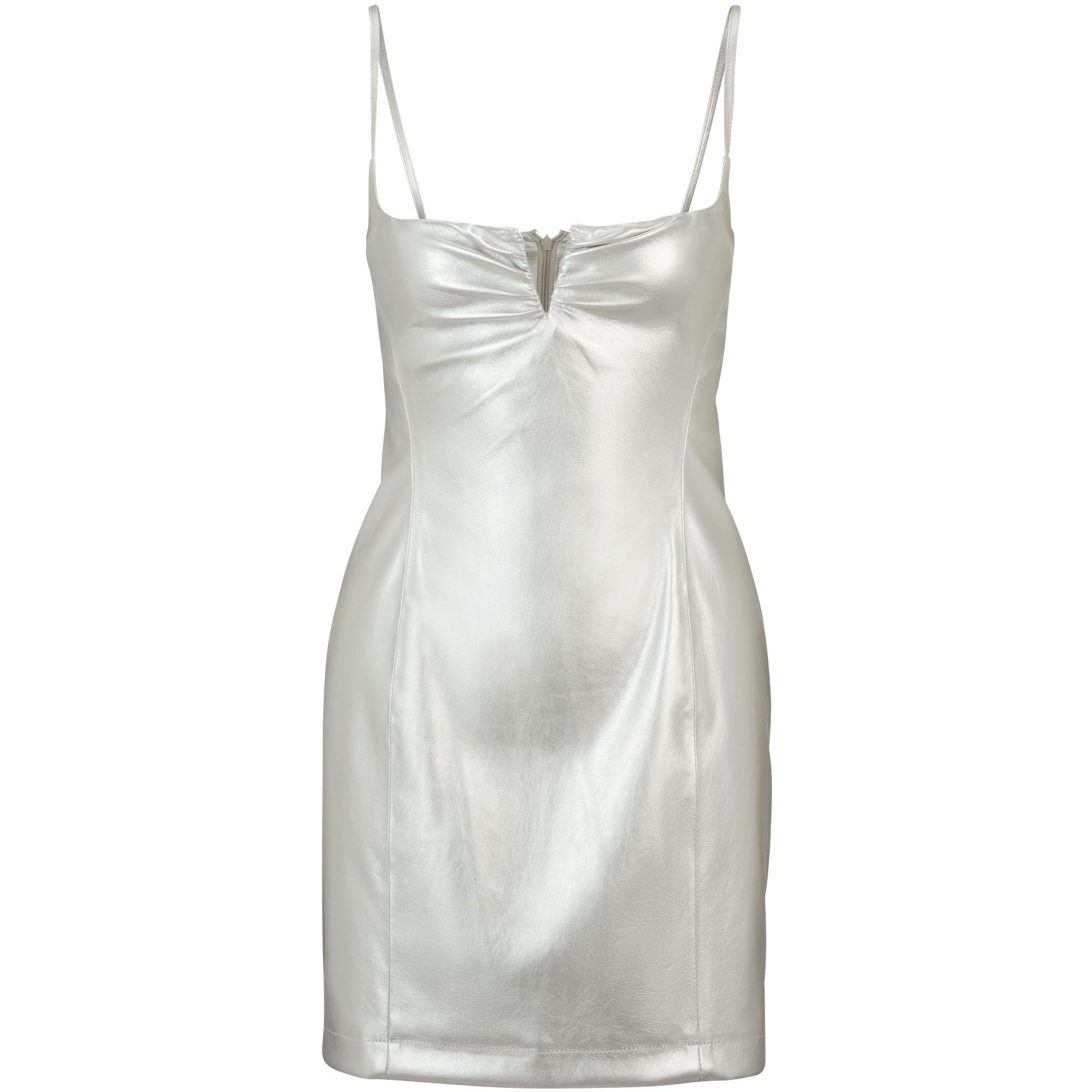 Hugo Kateresa-1 Metallix Faux-Leather Mini Dress