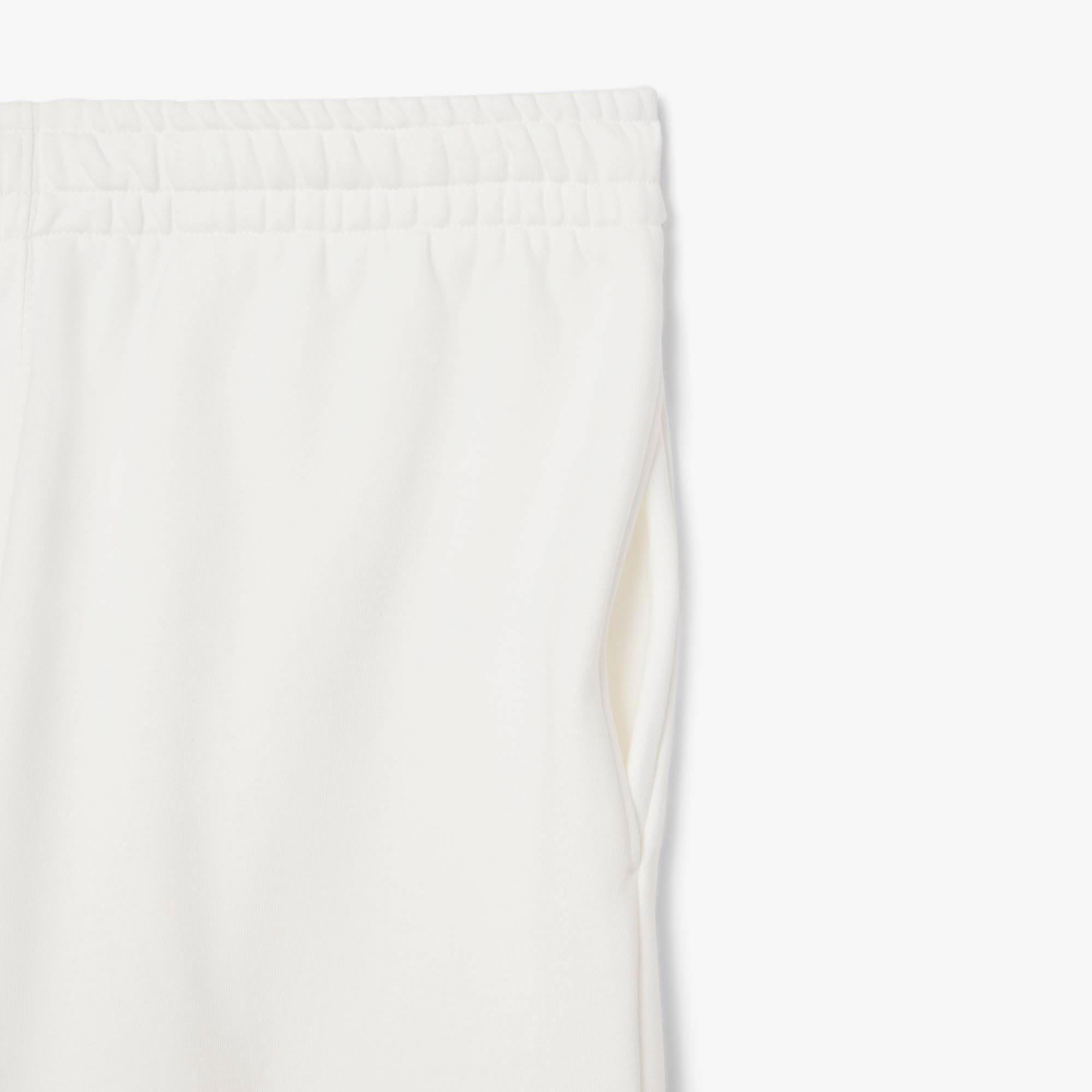 Cream - Lacoste - Cotton Graphic Fleece Shorts - 4