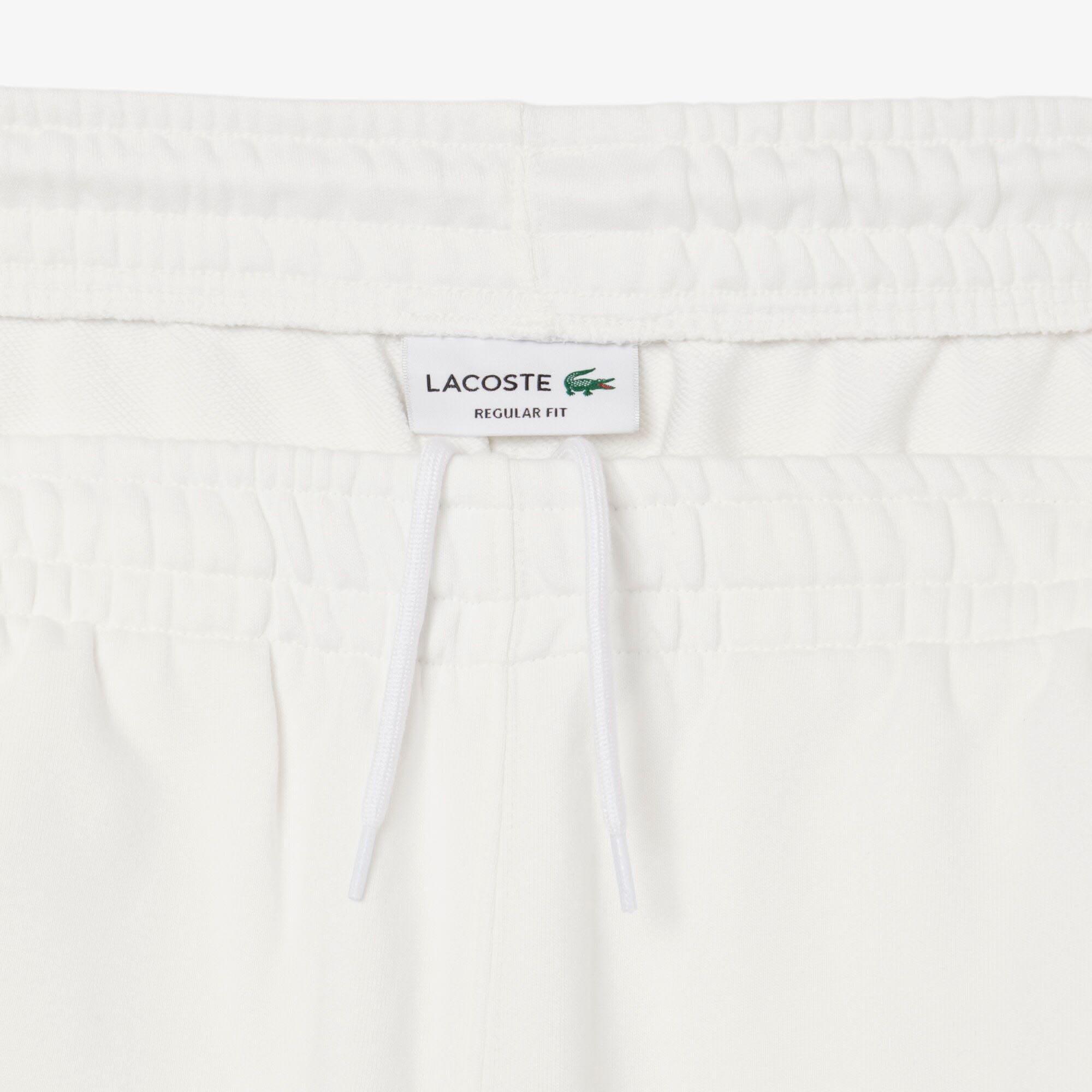 Cream - Lacoste - Cotton Graphic Fleece Shorts - 5