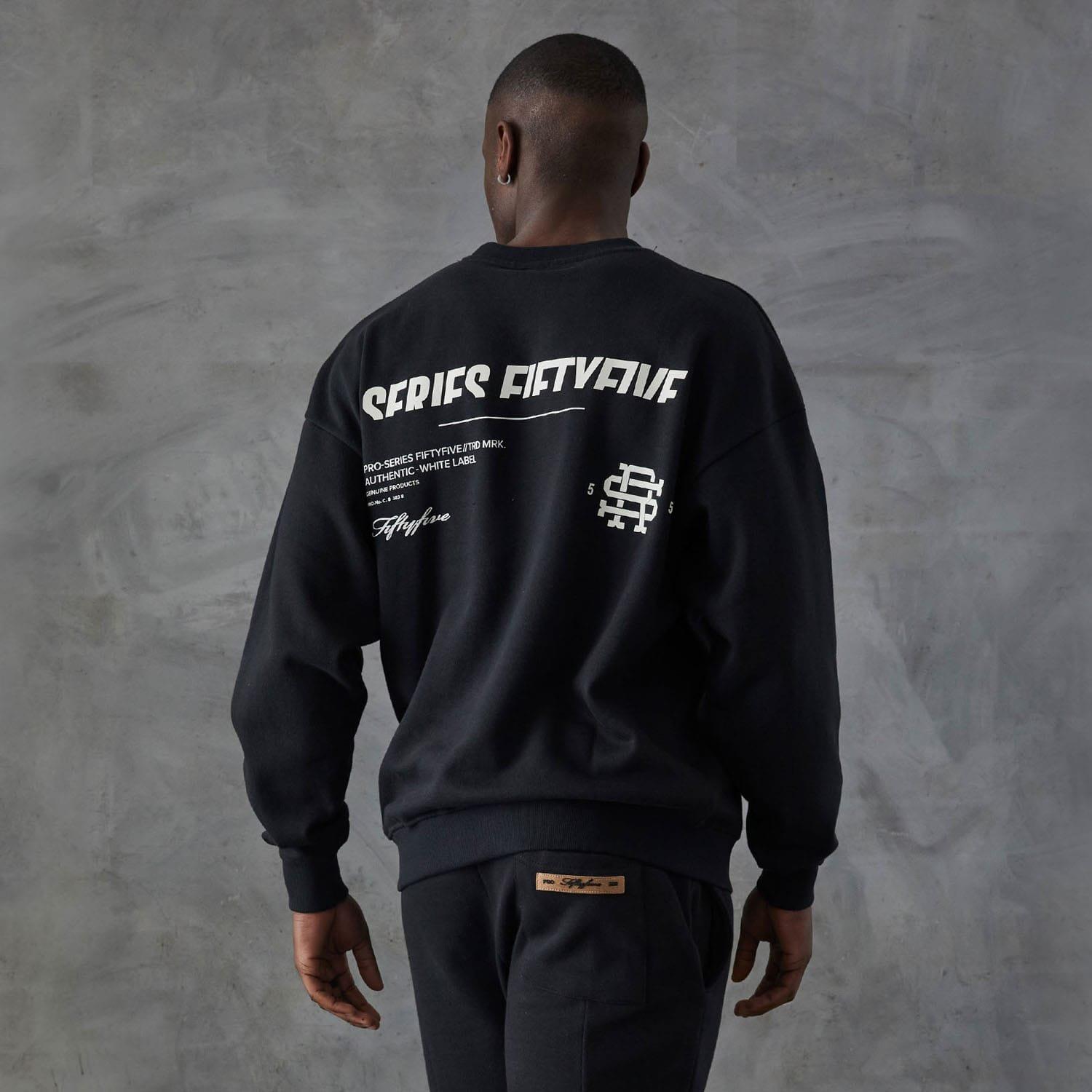 Black - Series 55 - Labach Front Back Logo Crewneck Sweatshirt - 2