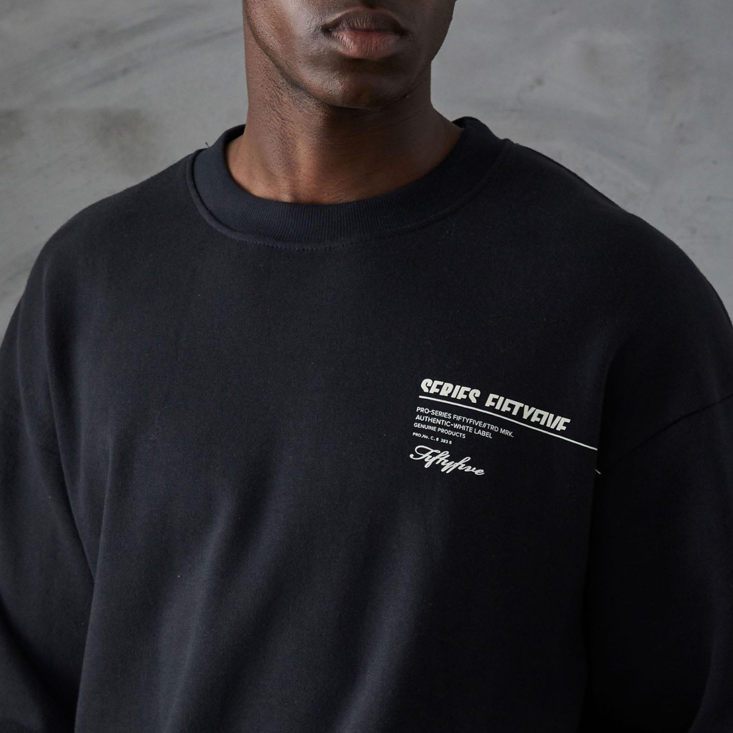 Black - Series 55 - Labach Front Back Logo Crewneck Sweatshirt - 3