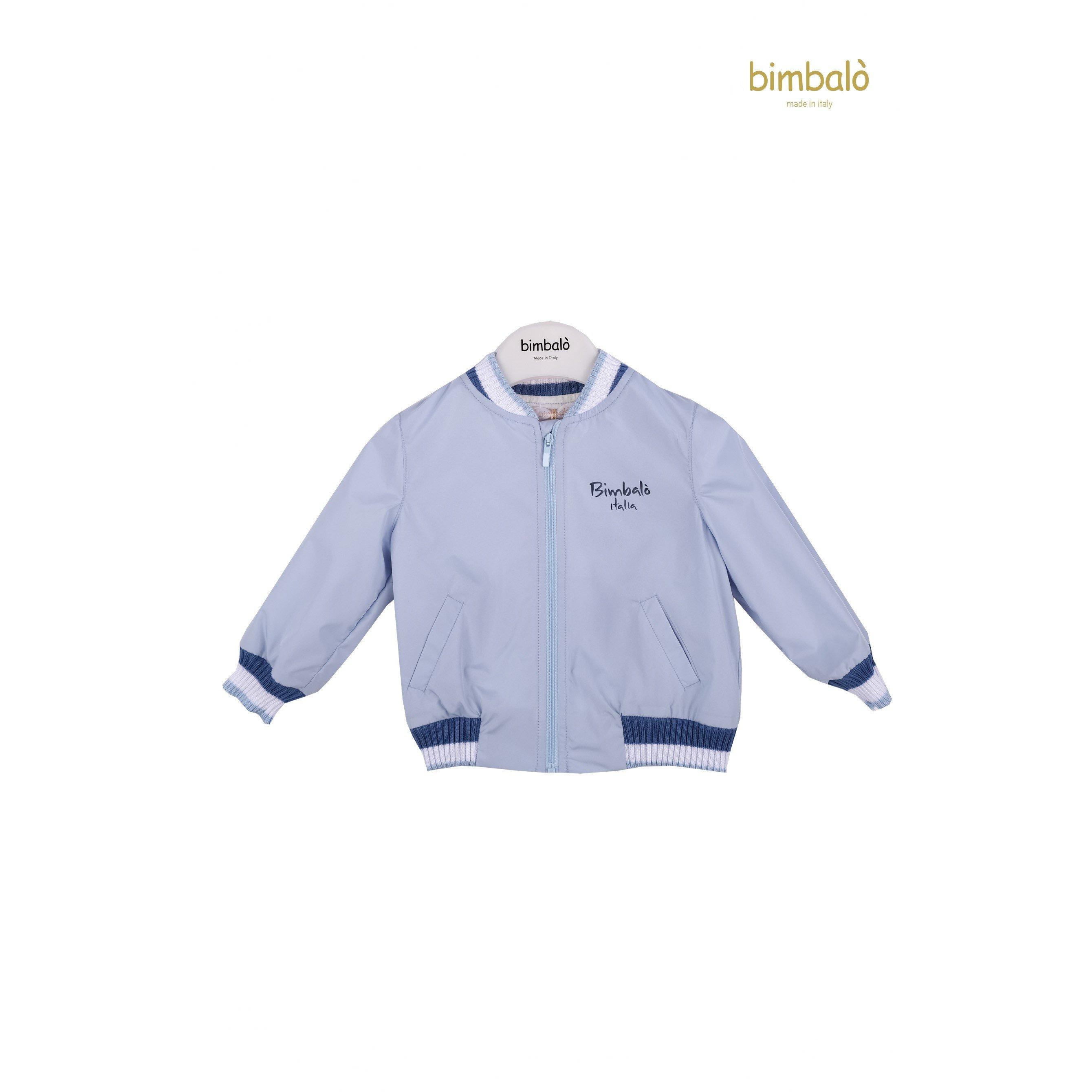 Pale Blue - Bimbalo - Unisex Kids' Bimbal Logo Weather-Resistant Rain Anorak