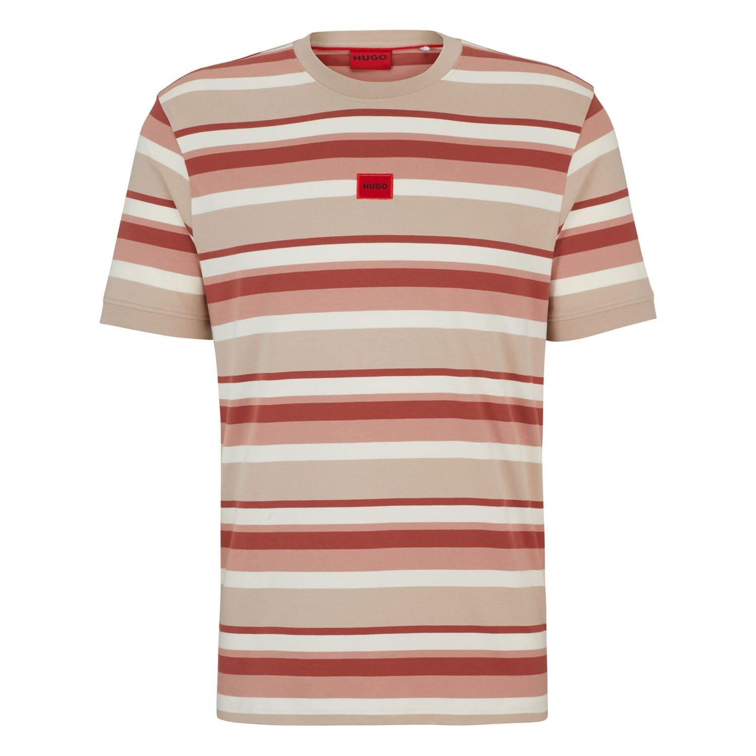 Multi Colour - Hugo - Diragolino Striped T-Shirt - 5