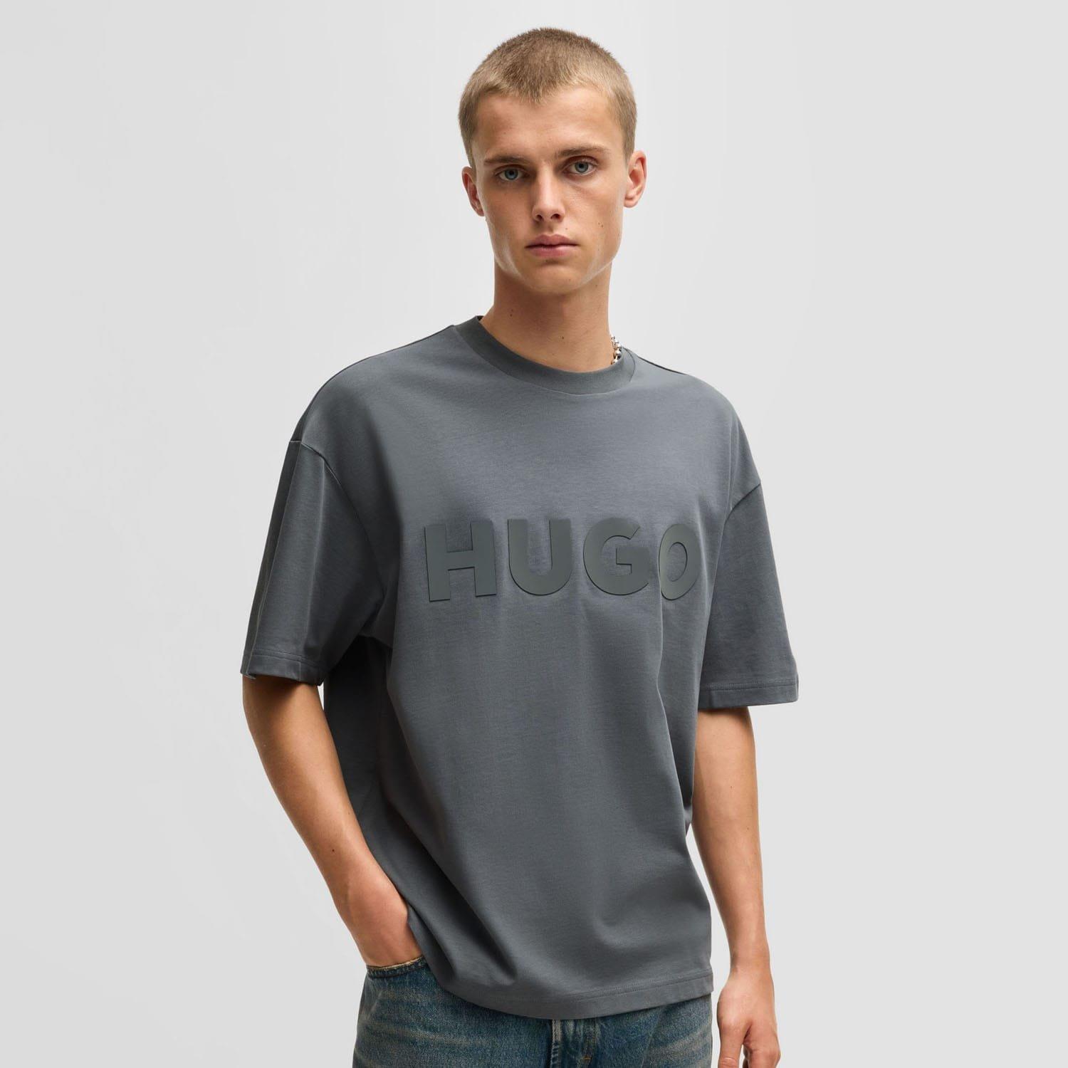 Grey - Hugo - Dinkee Tonal Logo T-Shirt - 1