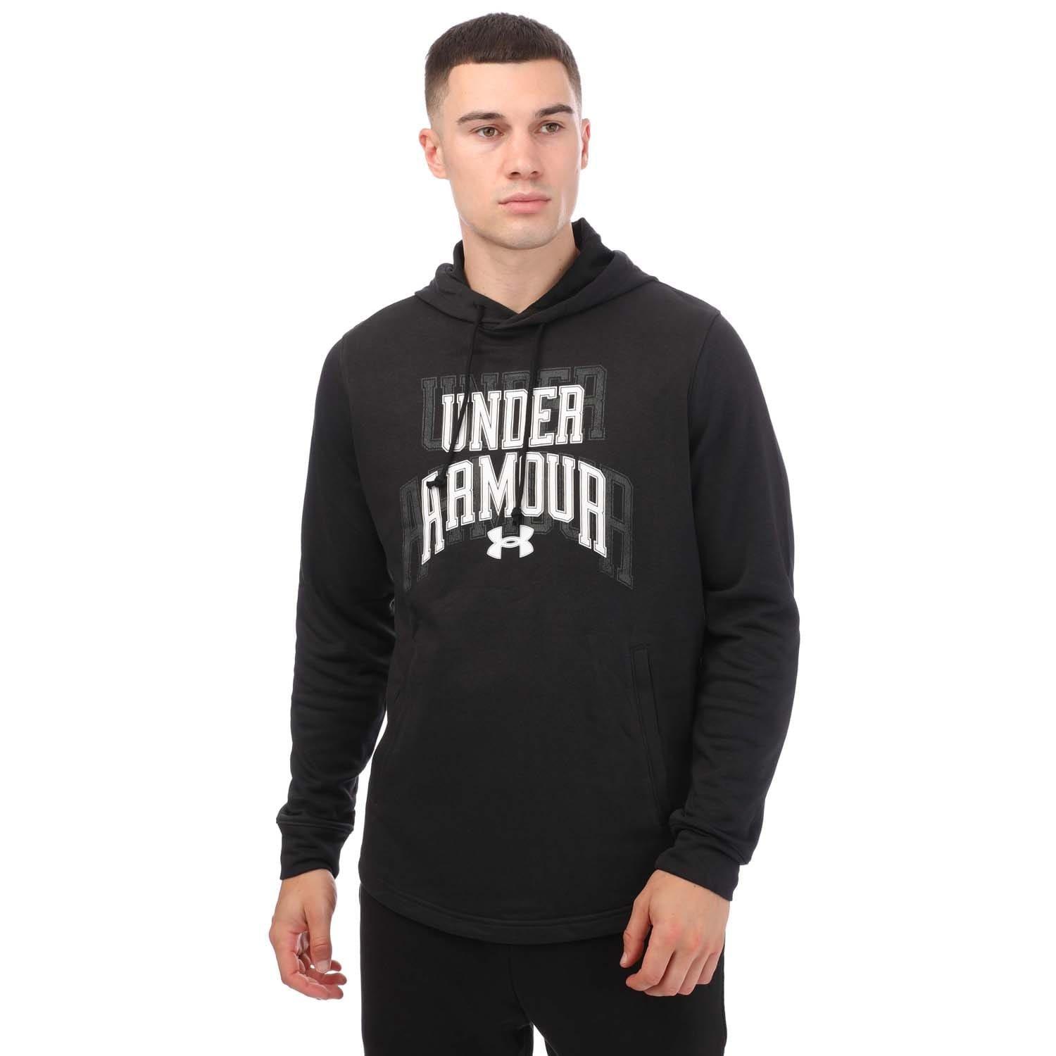 Black - Under Armour - Rival Terry Graphic Hoodie - 1