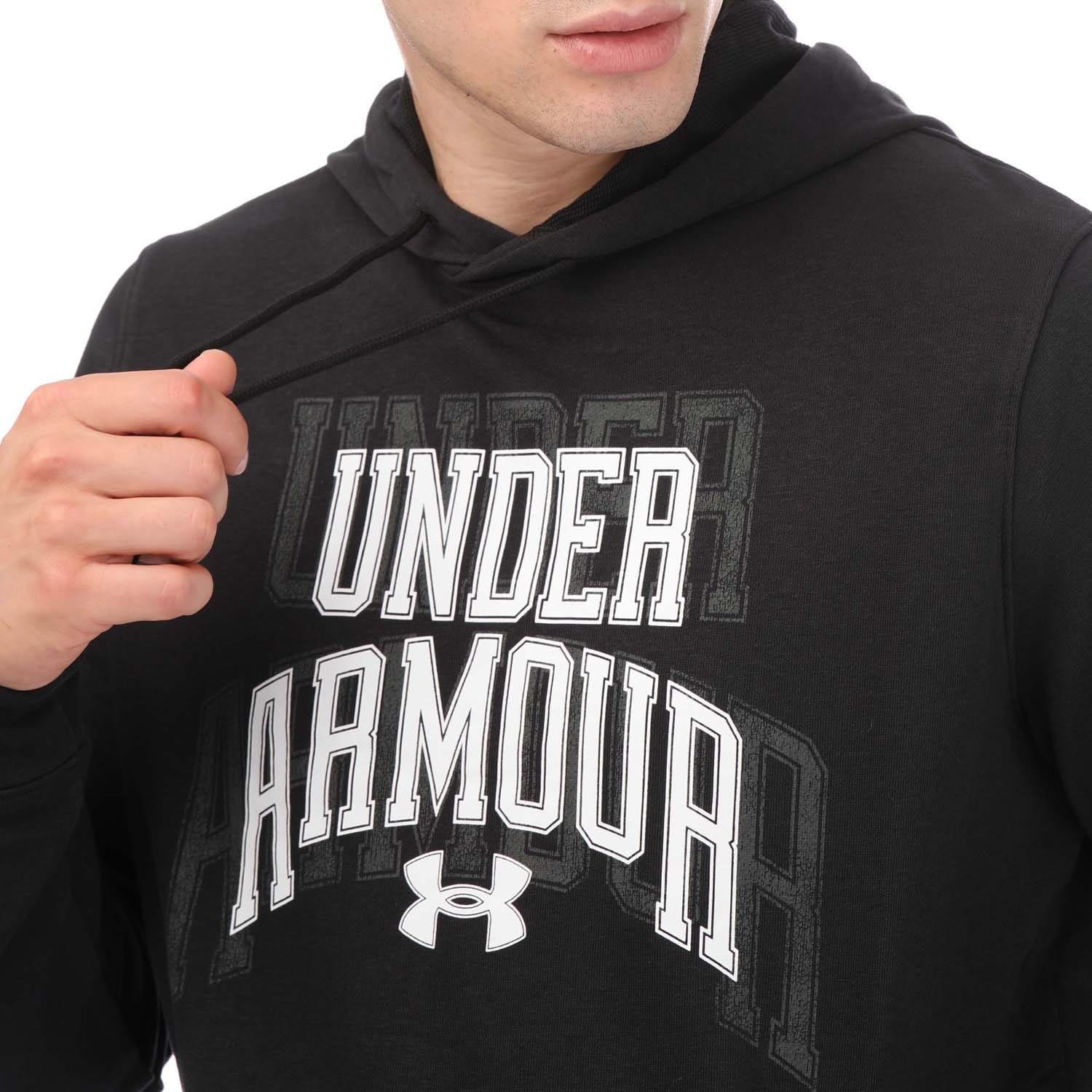 Black - Under Armour - Rival Terry Graphic Hoodie - 3