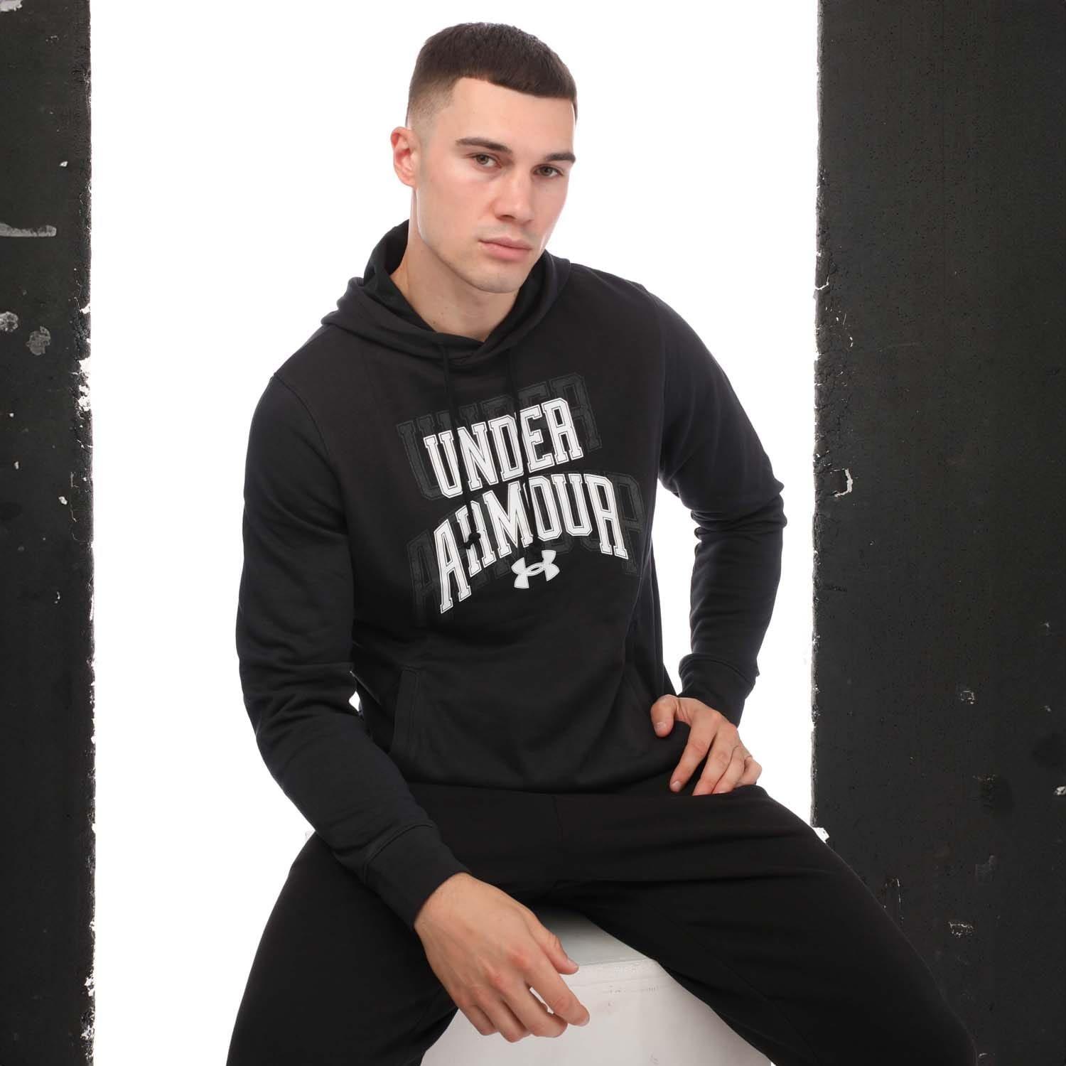 Black - Under Armour - Rival Terry Graphic Hoodie - 4