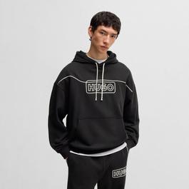 Hugo Noiderhood Chain Stitch Logo Hoodie