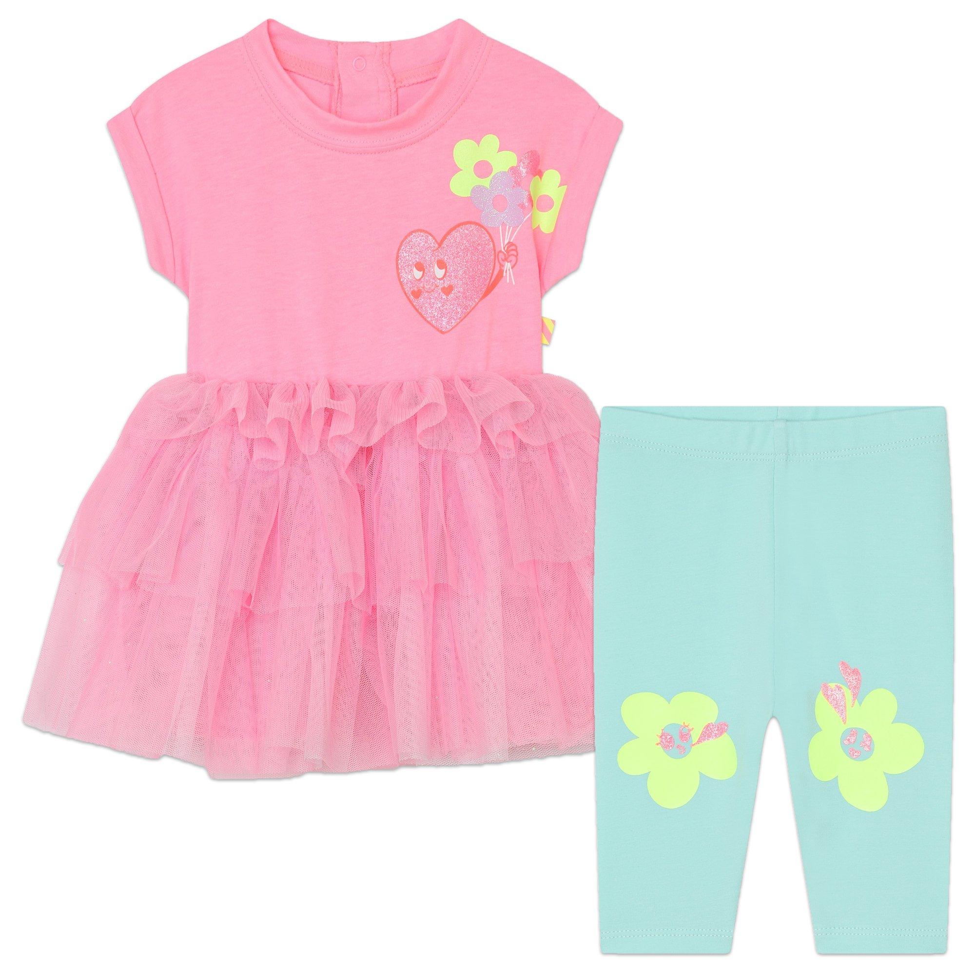Pink 462 - Billieblush - Kids' Dress and Legging Set - 1