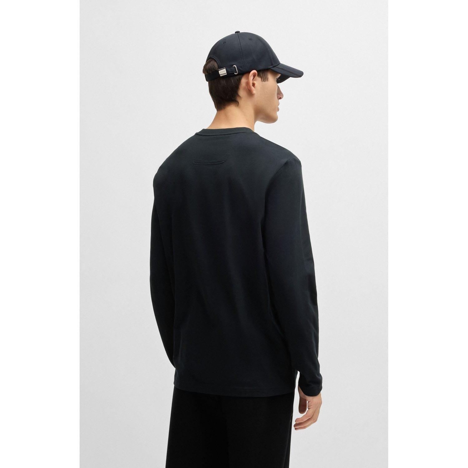 Black - Boss - Togn Mirror Effect Logo Long Sleeve T-Shirt - 3