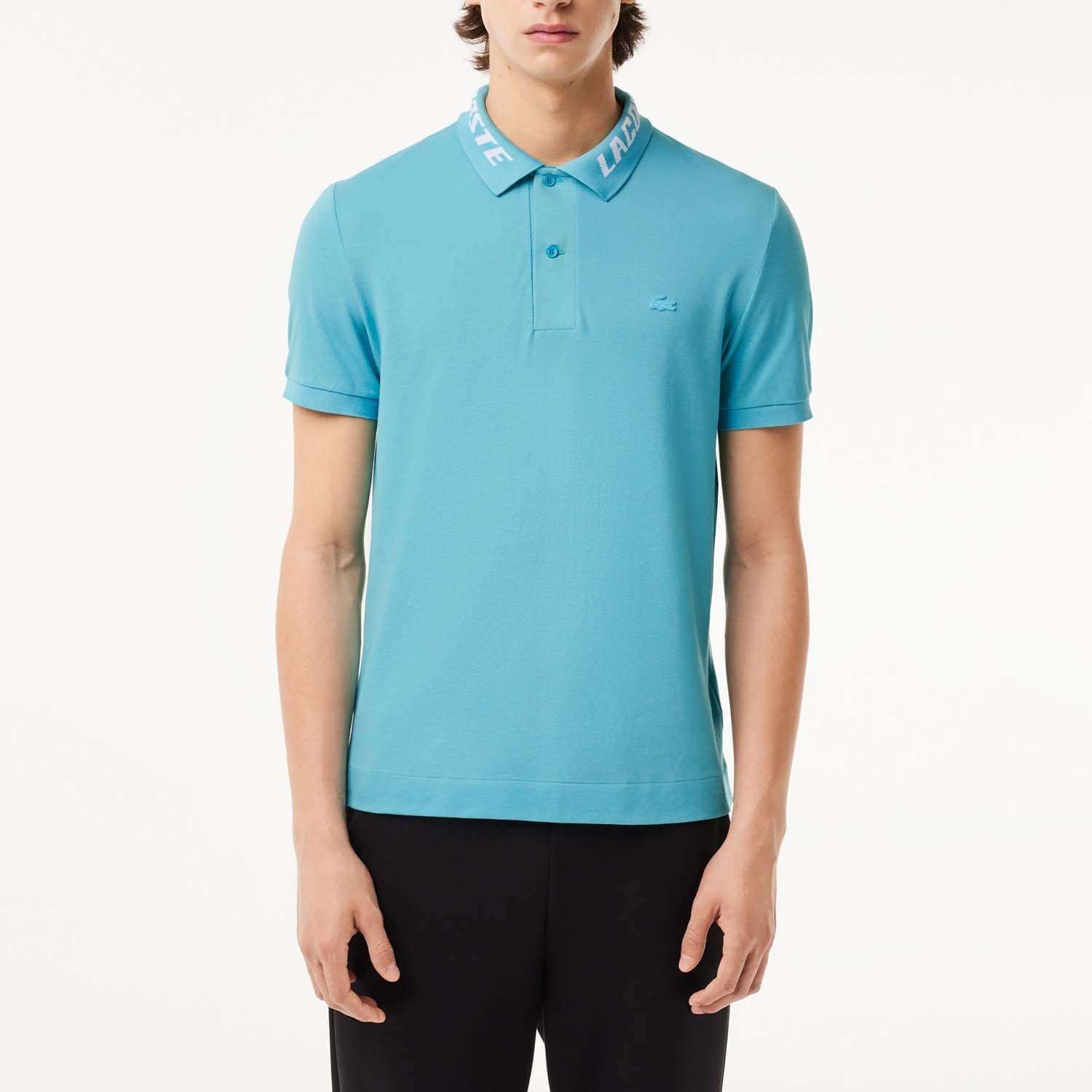 Blue - Lacoste - Branded Slim Fit Stretch Piqu¿ Polo Shirt - 1