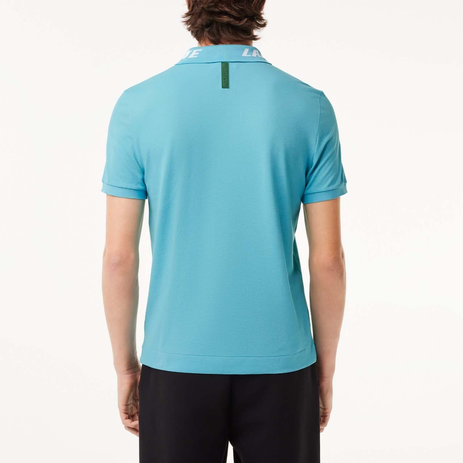 Blue - Lacoste - Branded Slim Fit Stretch Piqu¿ Polo Shirt - 2