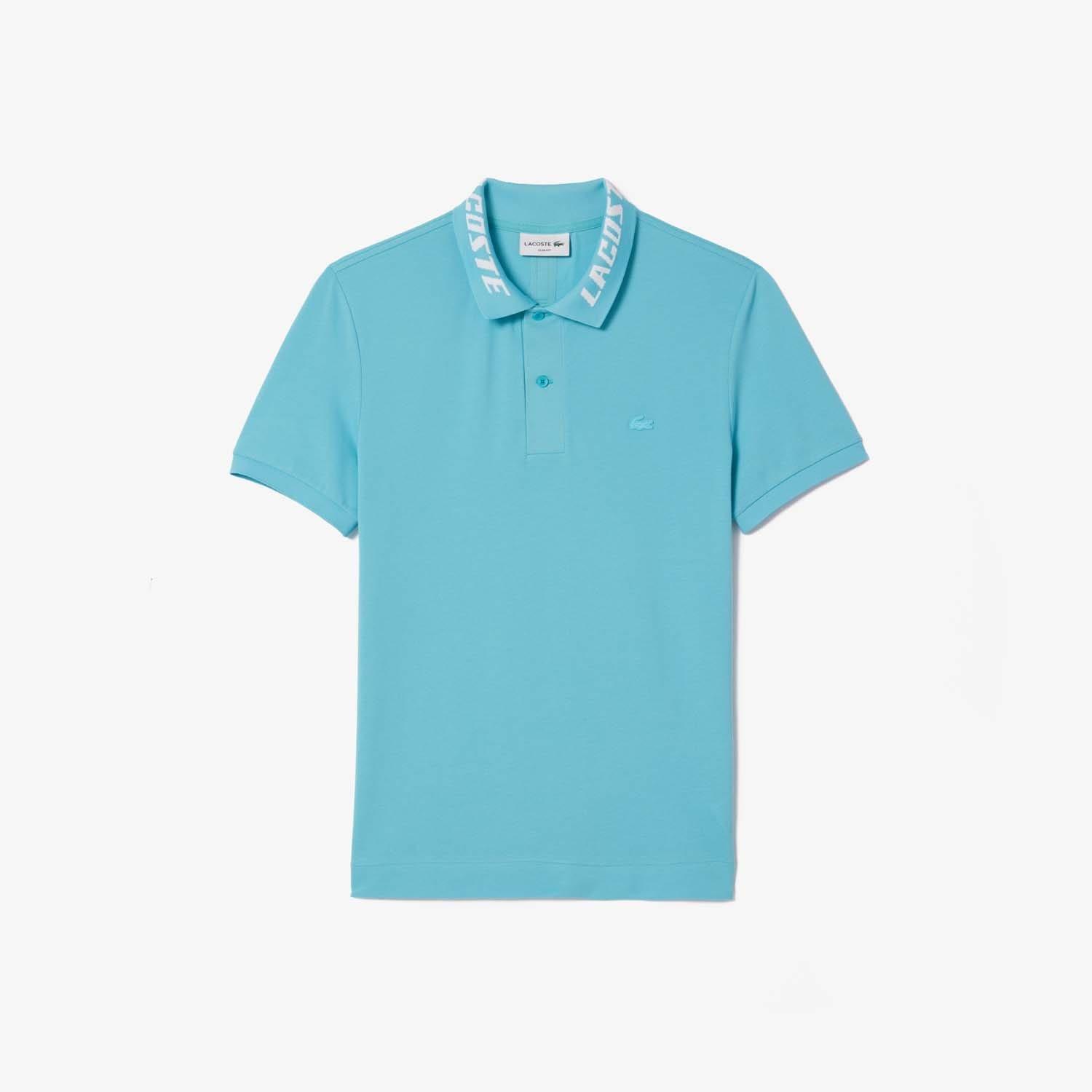 Blue - Lacoste - Branded Slim Fit Stretch Piqu¿ Polo Shirt - 3