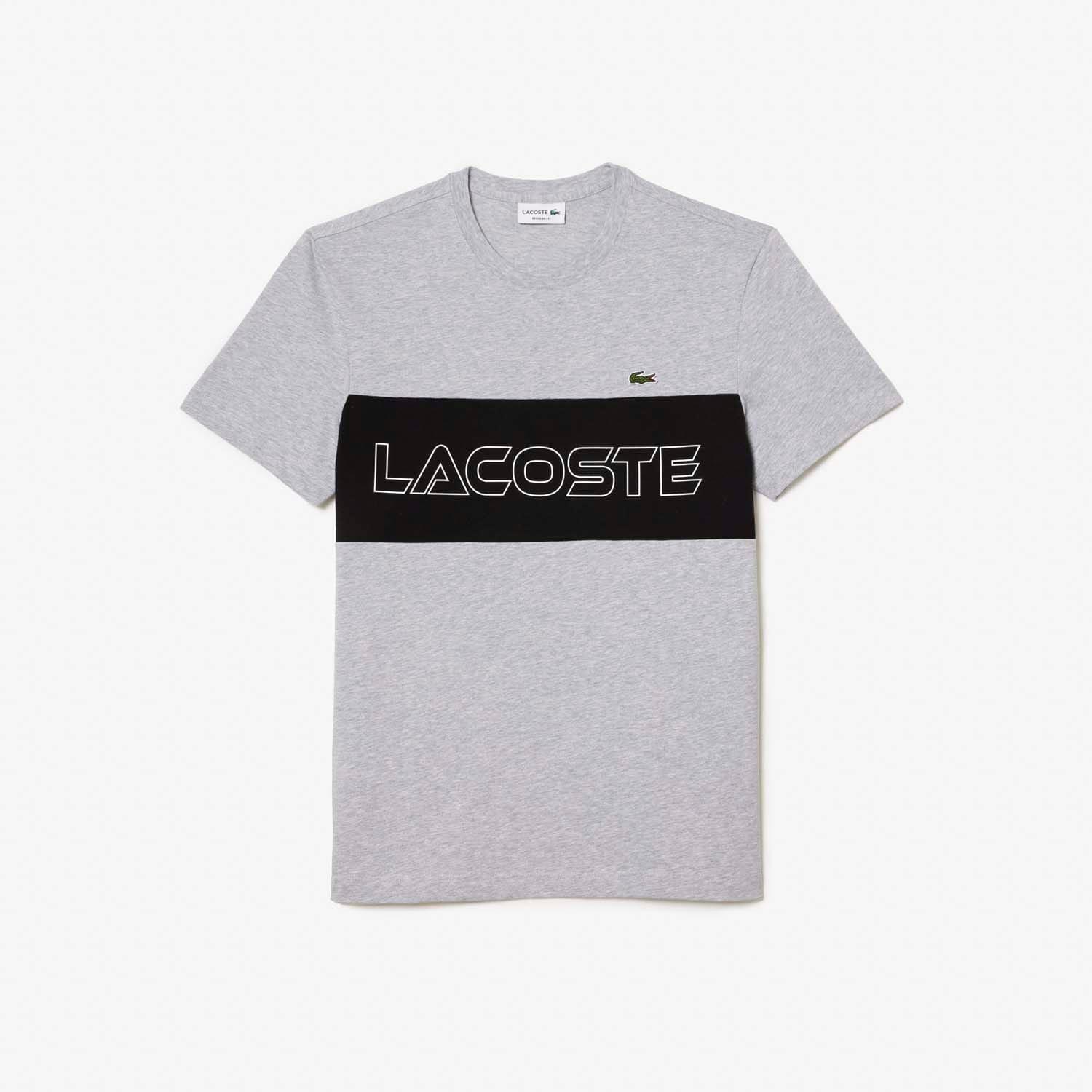 Multi Colour - Lacoste - Regular-Fit Colour Block Print T-Shirt - 1