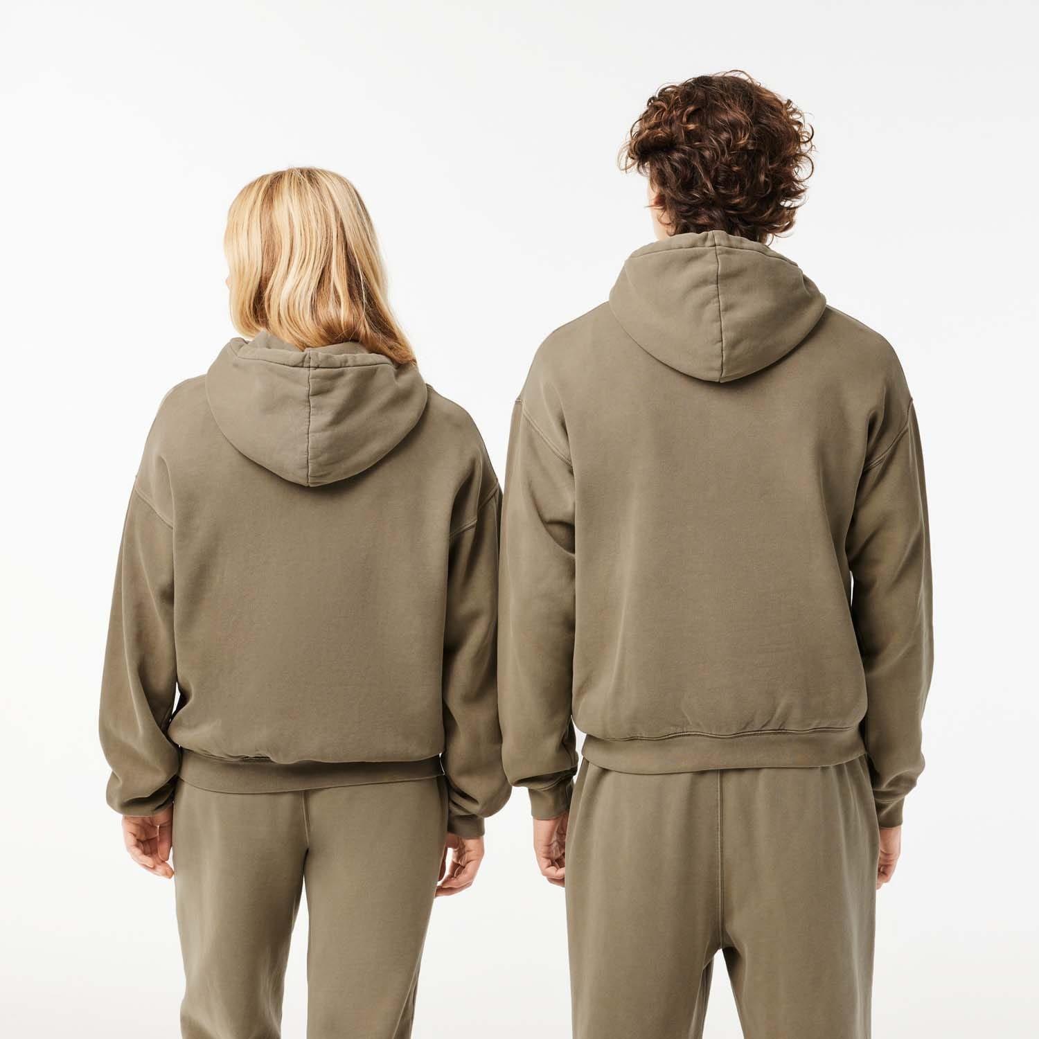 Green - Lacoste - Loose Fit Cotton Fleece Jogger Hoodie - 2