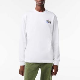 Lacoste Long Sleeve Cotton Mutli Badge T-Shirt