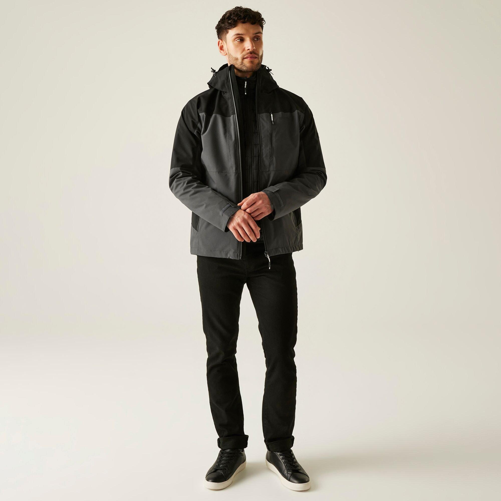 Ash Grey - Regatta - Men's Wentwood Waterproof Thermal 3-in-1 Jacket - 3