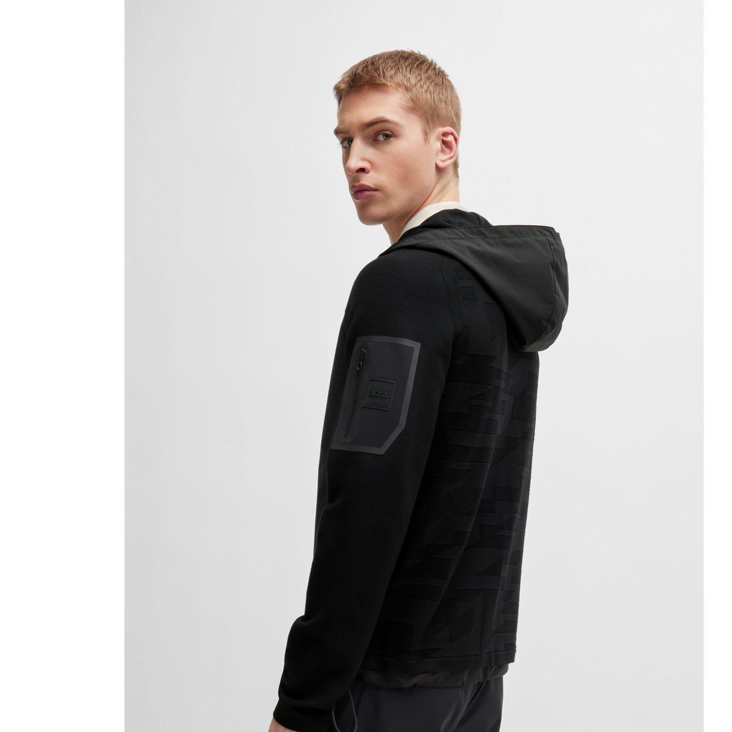 Black - Boss - Modak Full-Zip Hoodie - 2