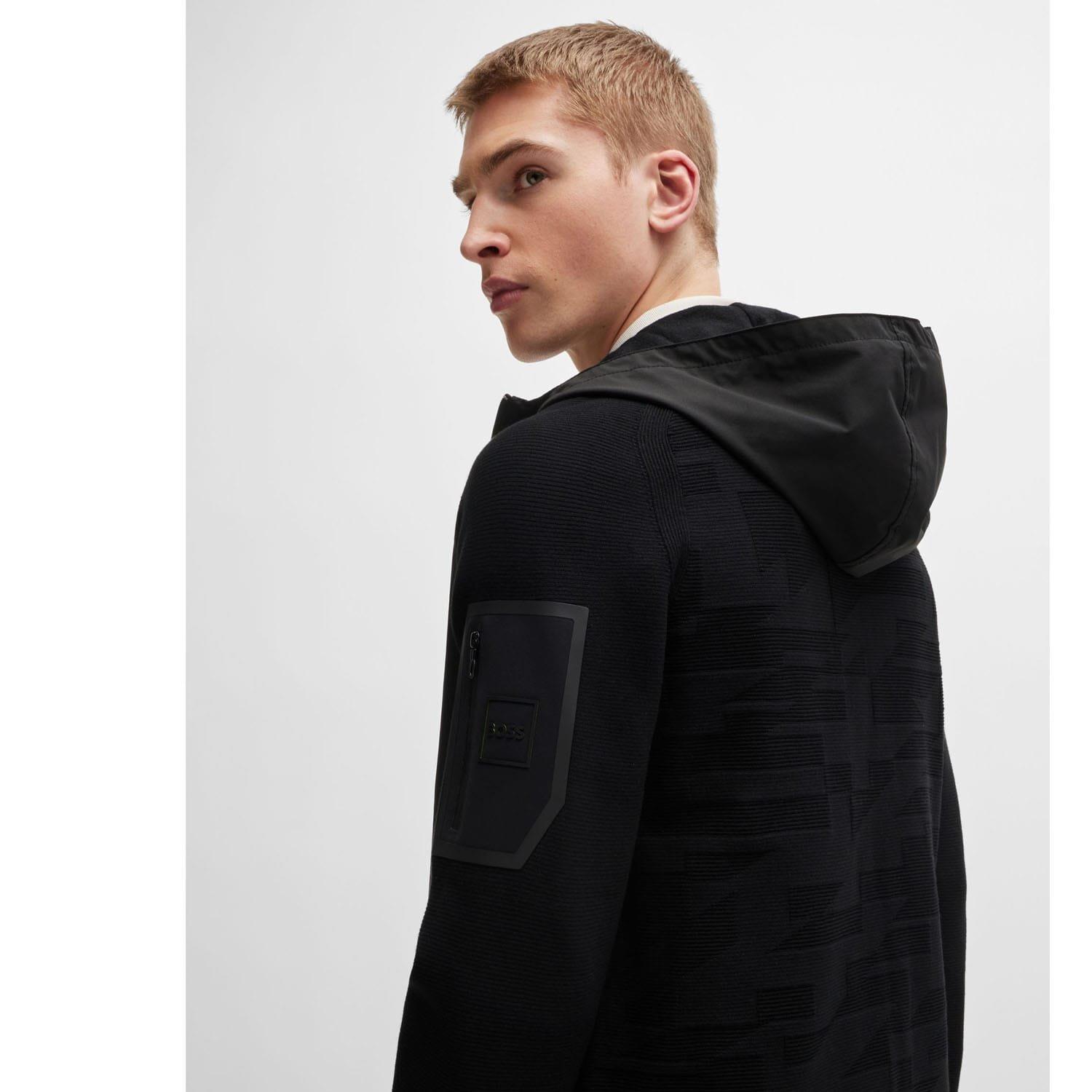 Black - Boss - Modak Full-Zip Hoodie - 4