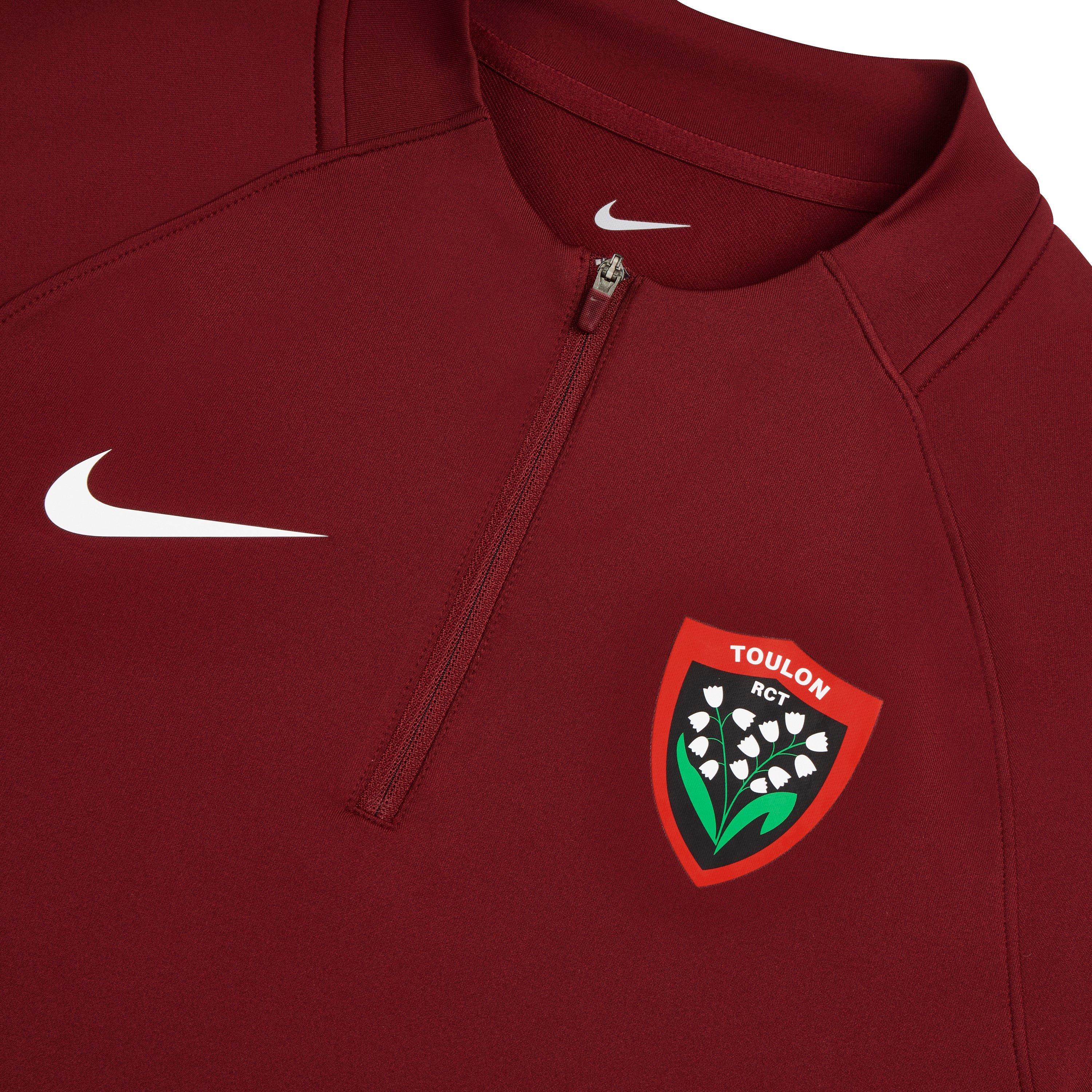 Rot - Nike - RC Toulon Quarter Zip Training Top 2024 2025 Adults - 3