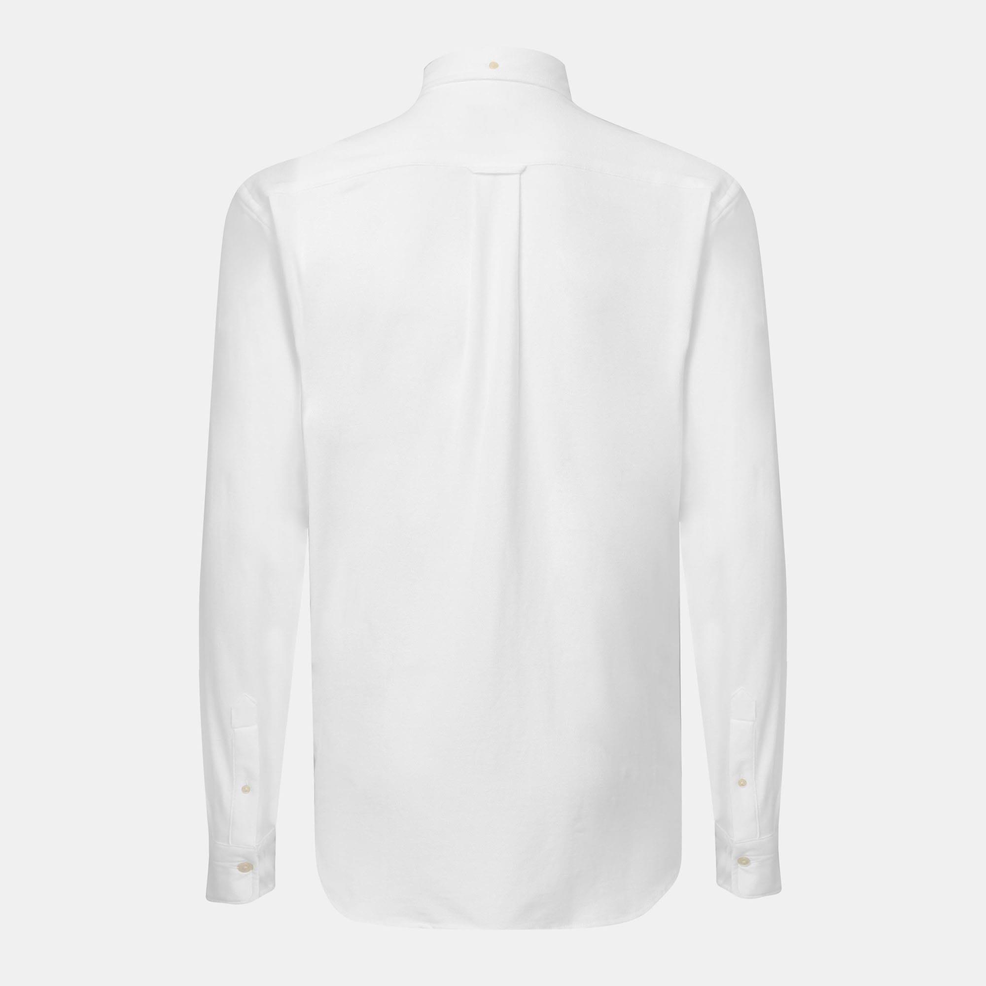 White - Gant - Regular-Fit Jersey Pique Shirt - 2