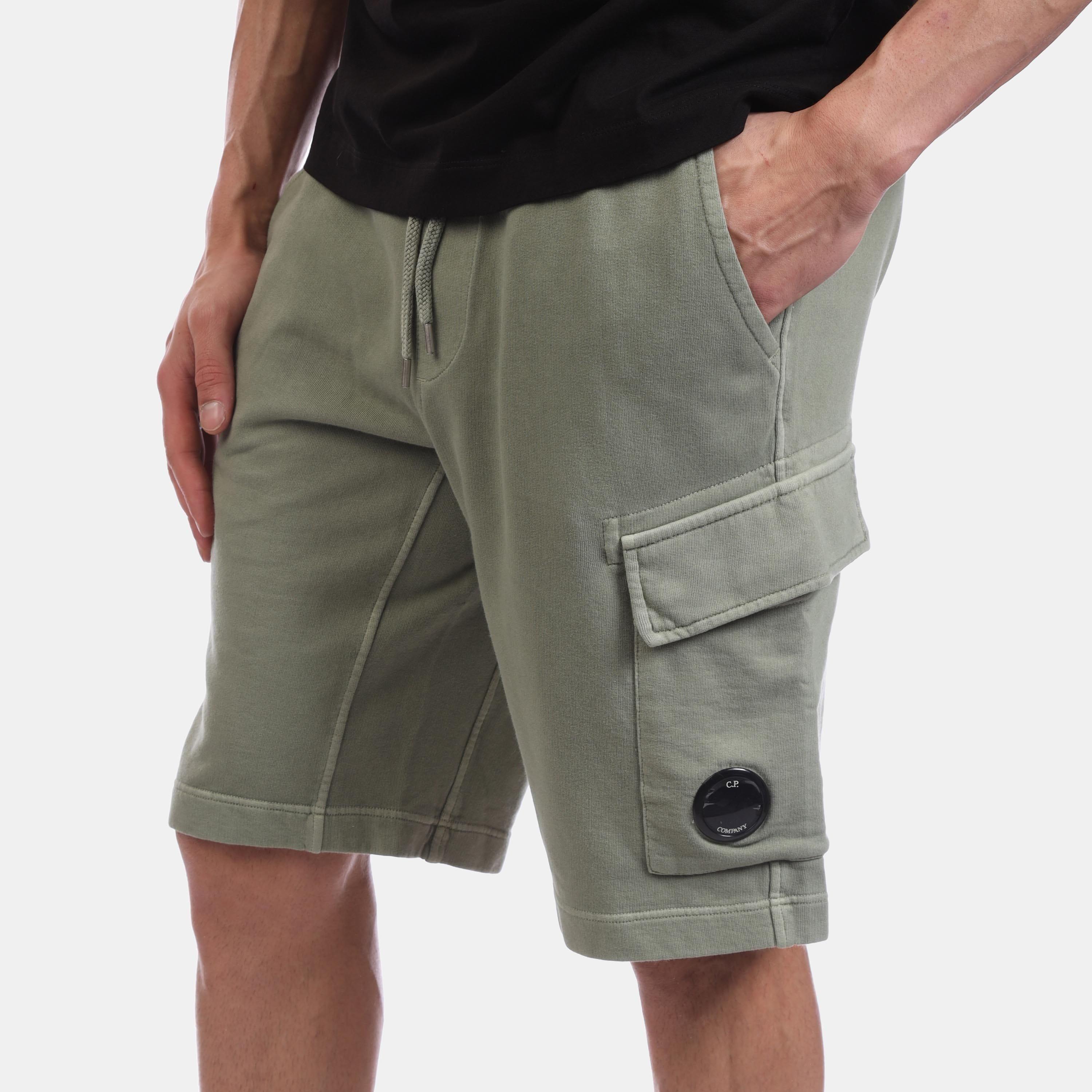Olive - CP Company - Diagonal Track Shorts - 1