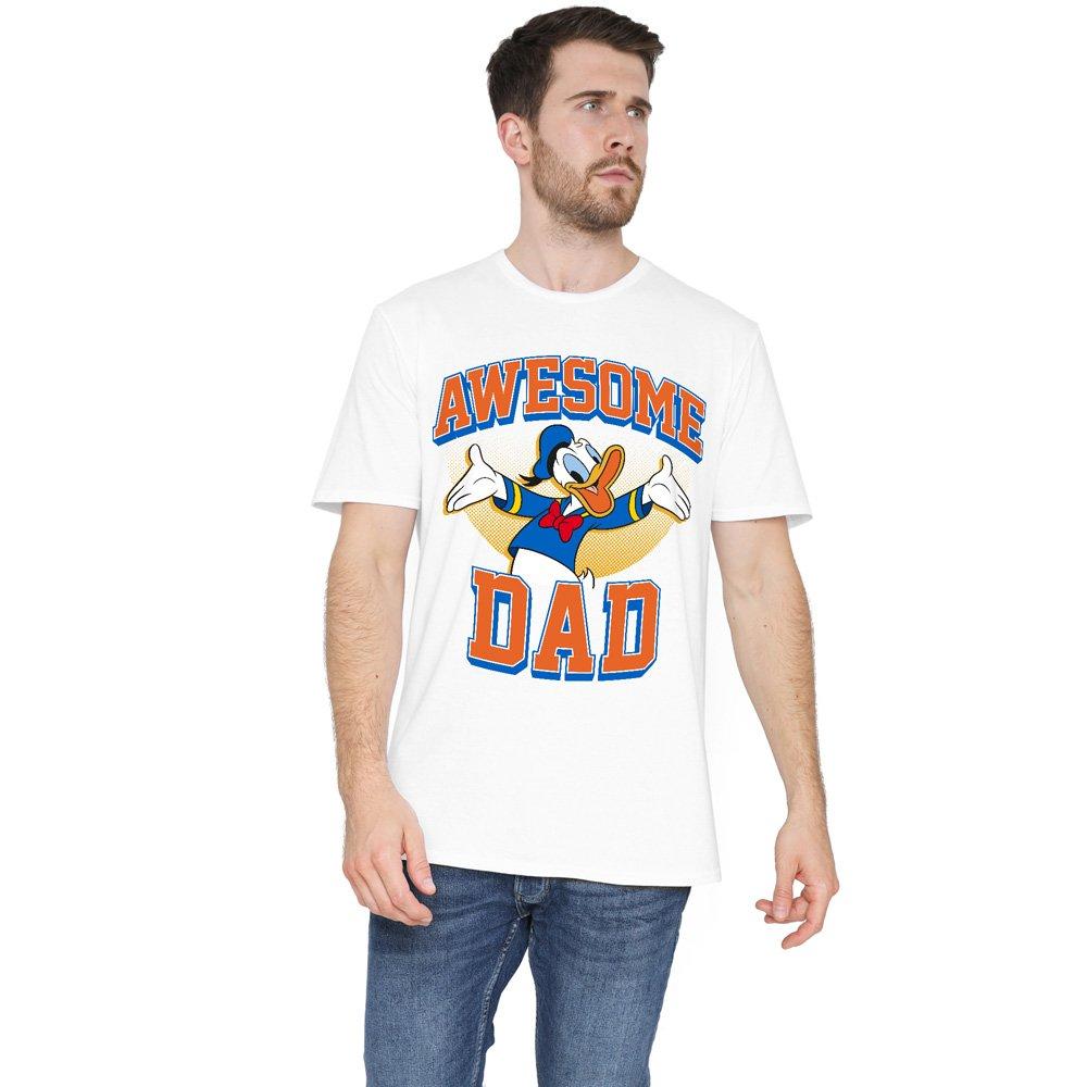 Disney Men's Donald Duck Awesome Dad Donald T-Shirt White - XL
