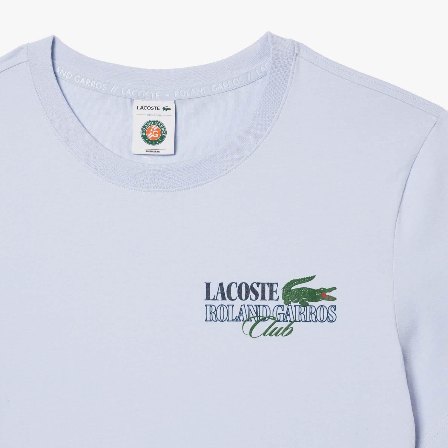 Blue - Lacoste - Roland-Garros Edition Cotton Tennis T-Shirt - 3